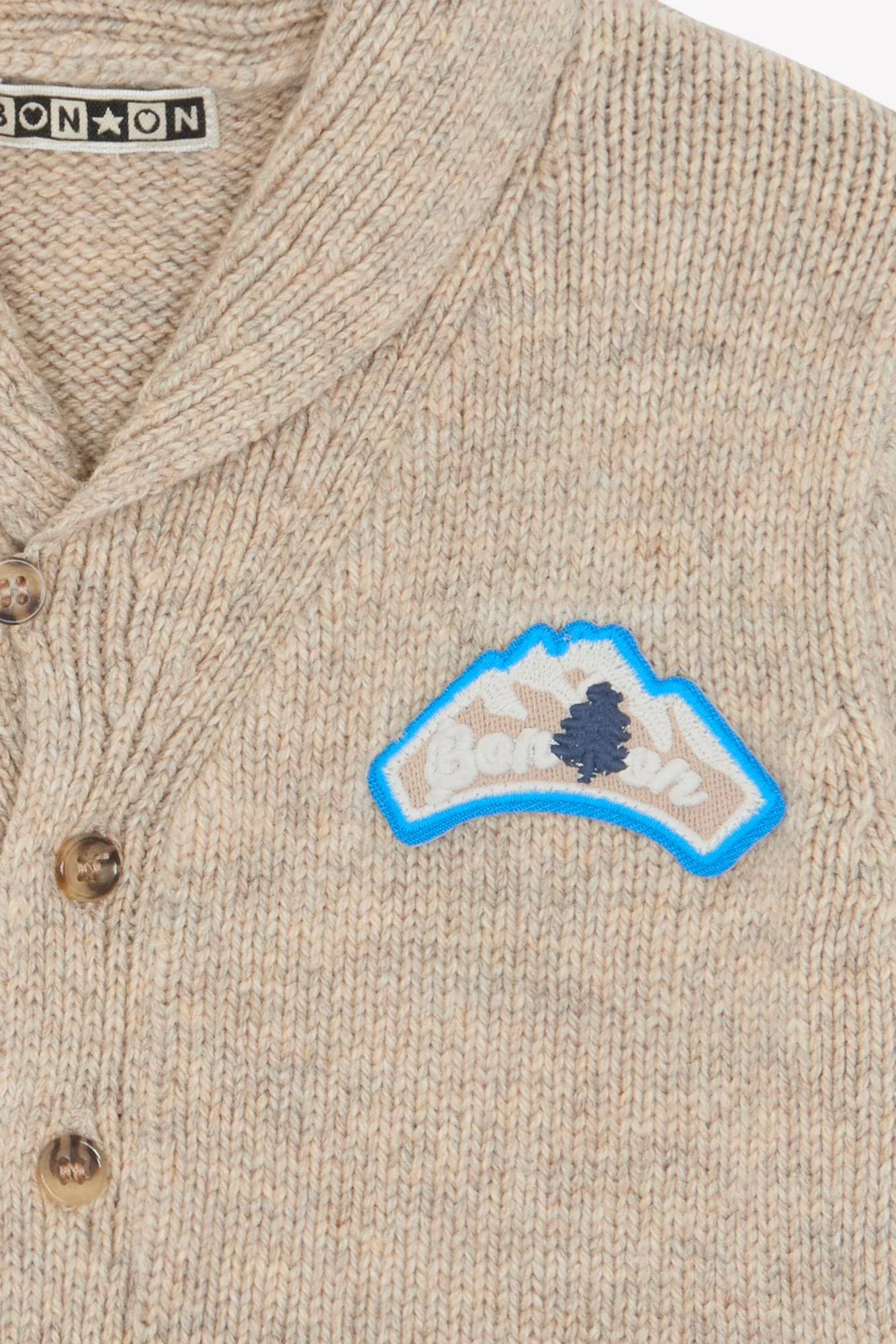 Hubert Reindeer Cardigan - Beige