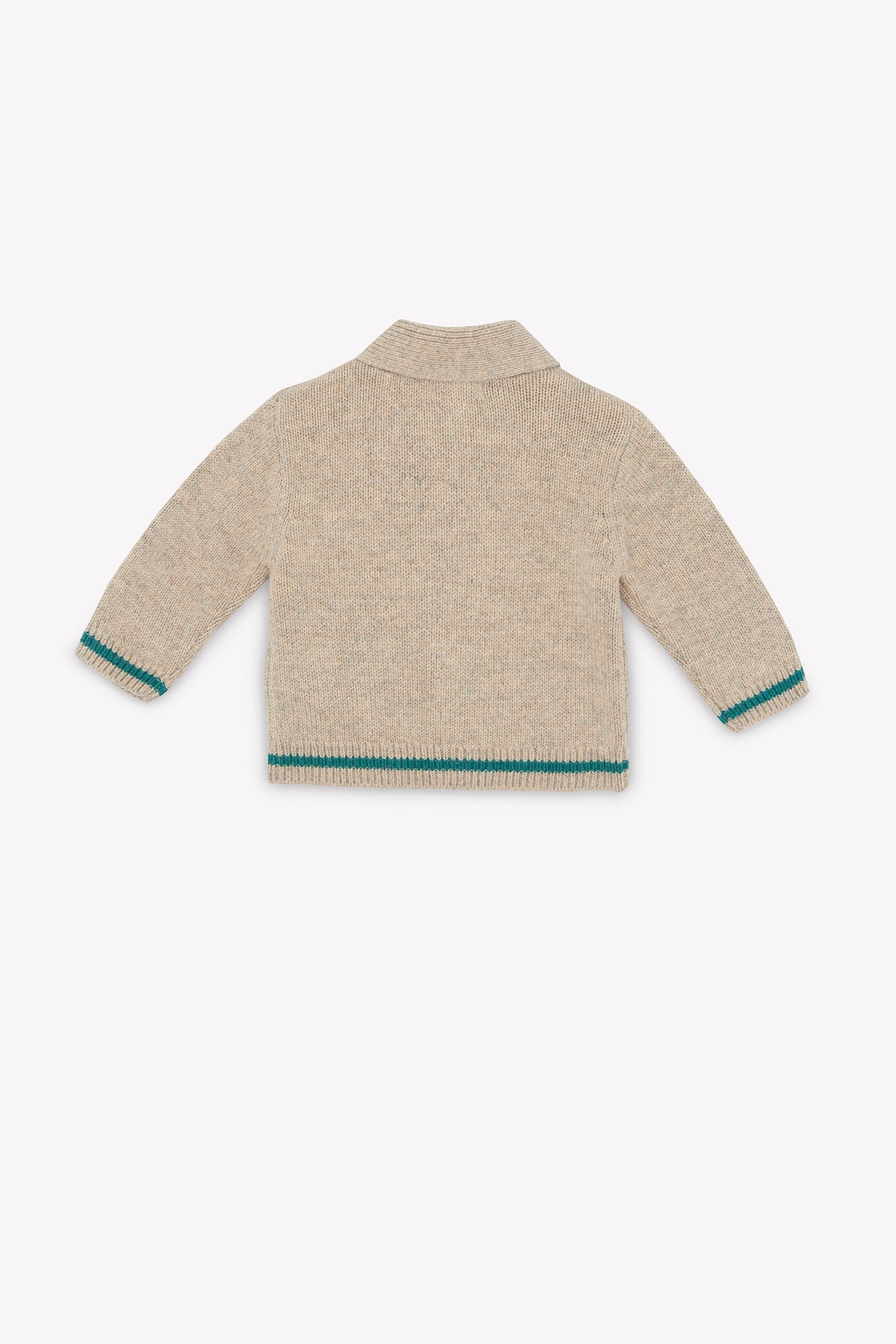 Hubert Reindeer Cardigan - Beige