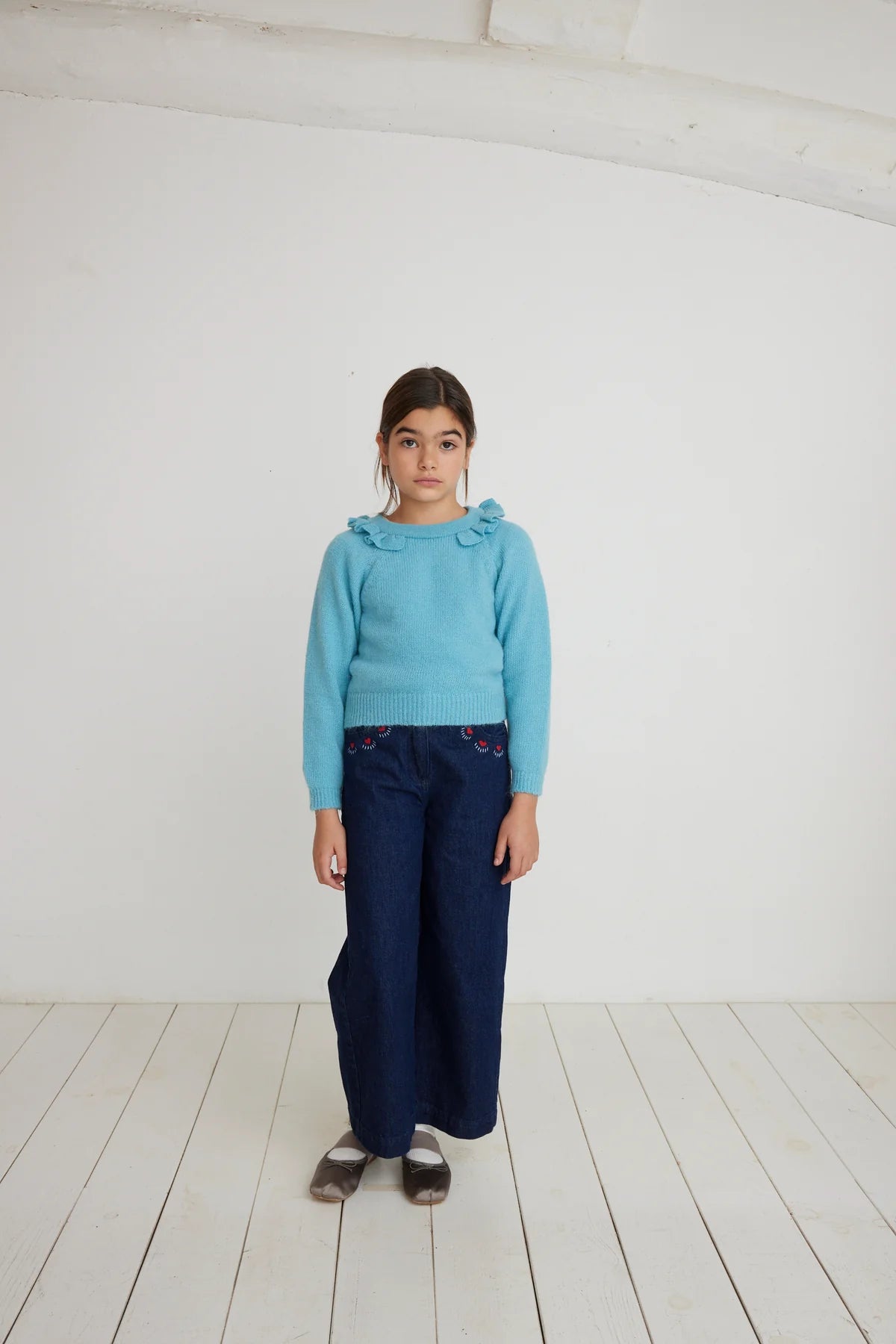 Bette Sweater Blue Mohair