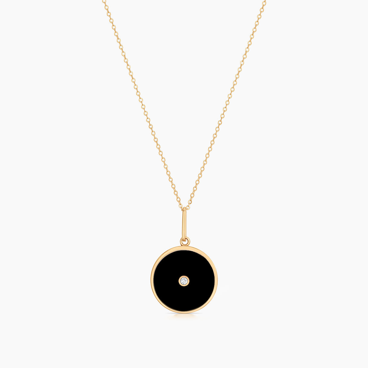 Balia Black Enamel Necklace