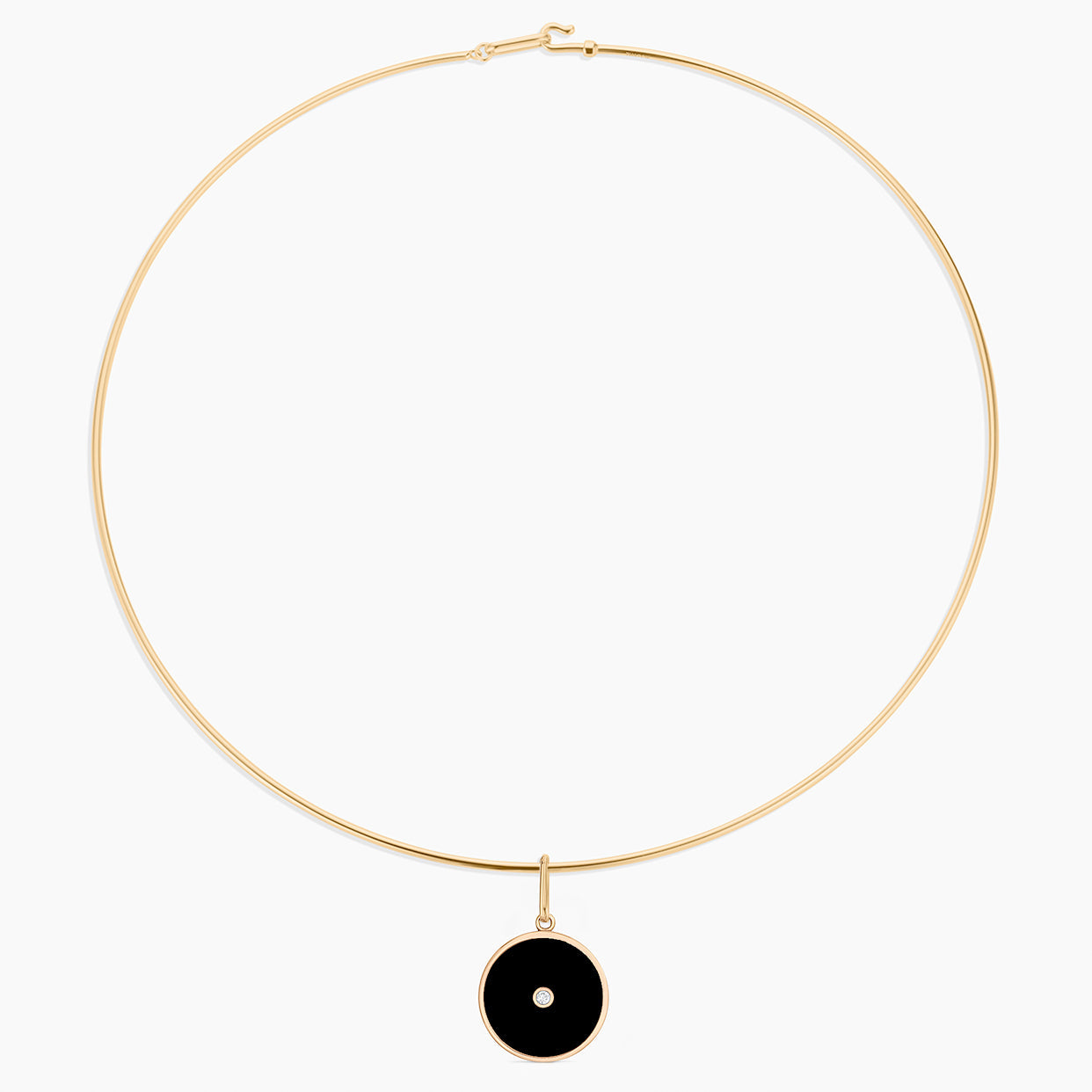 Balia Black Enamel Necklace