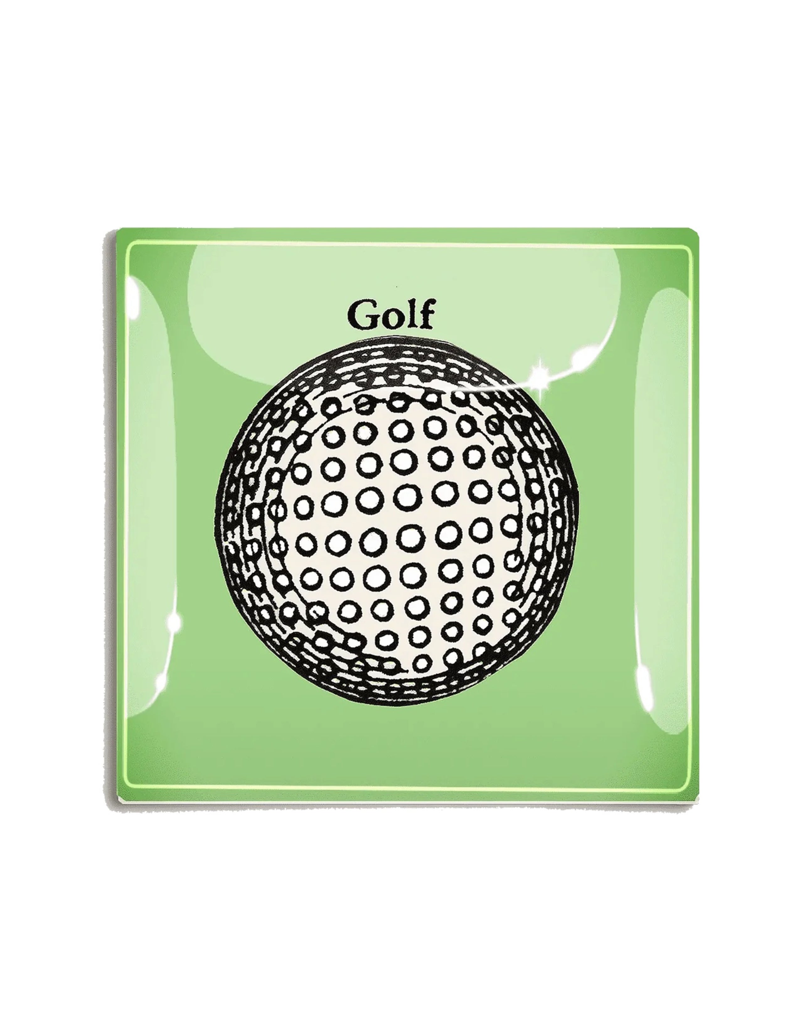 Golf Ball Decoupage Glass Tray