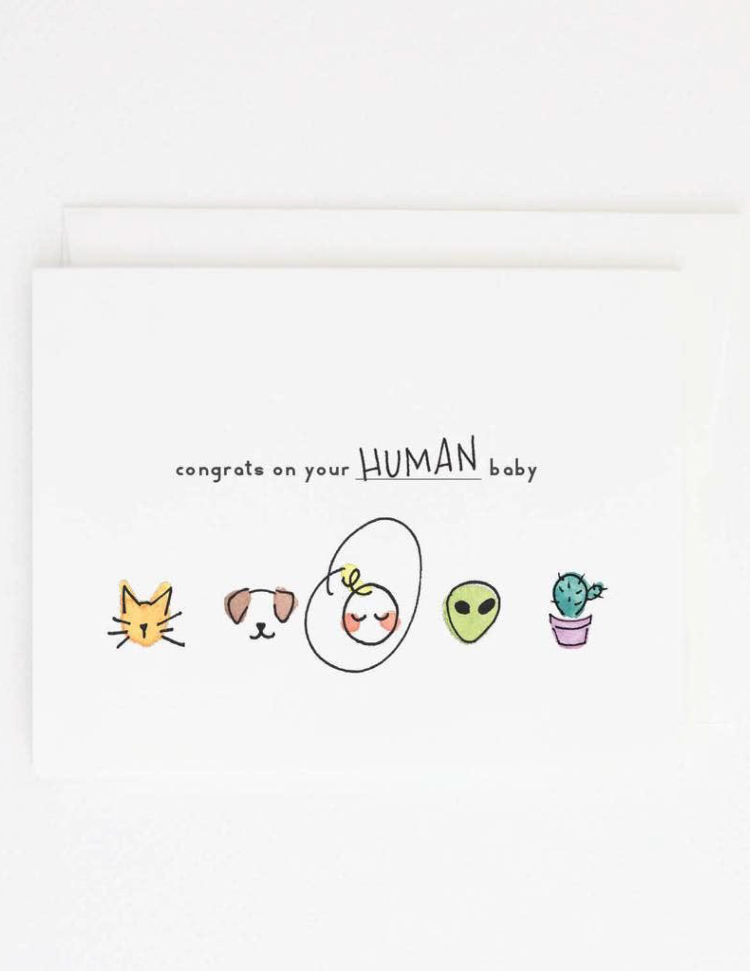Human Baby Card