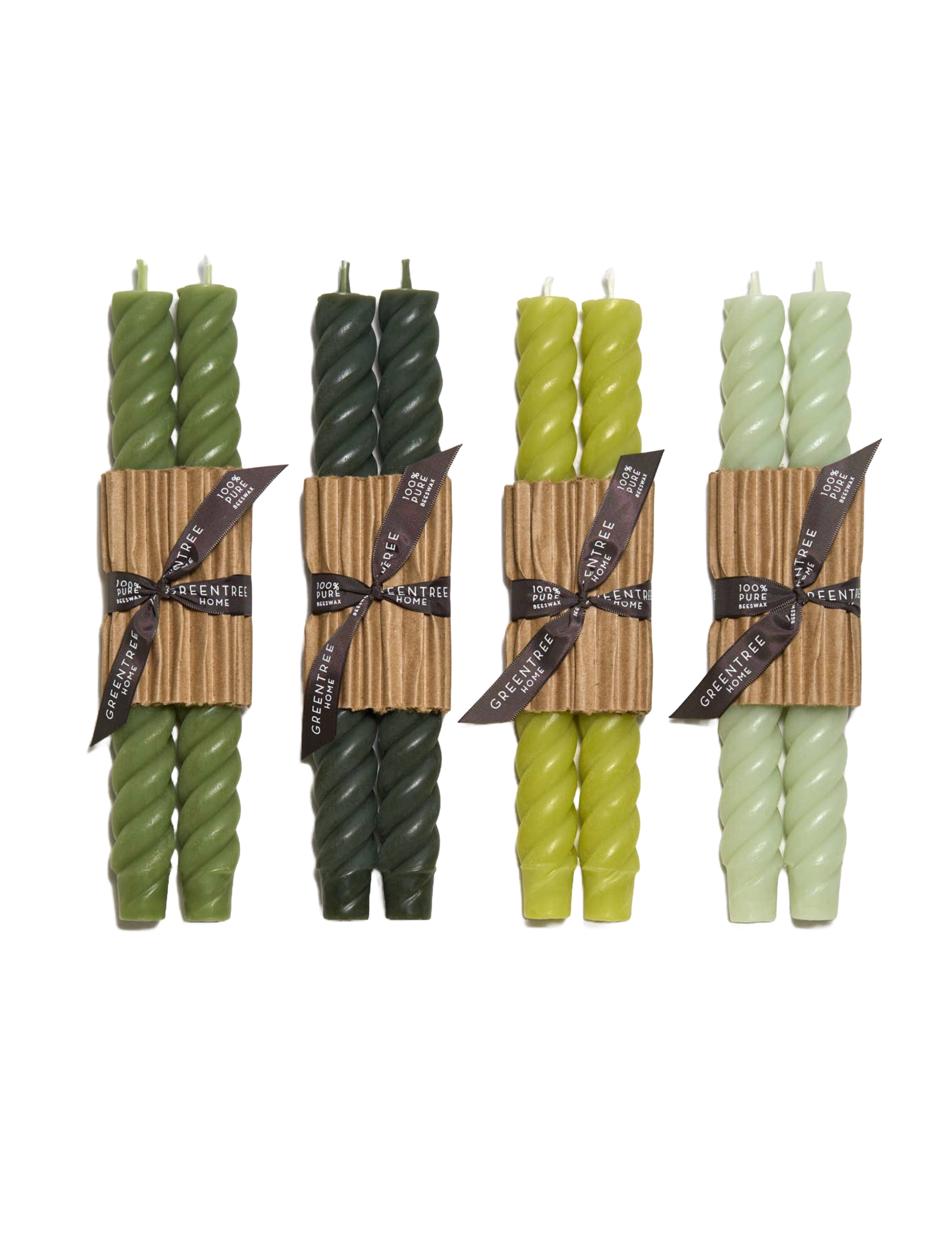 Rope Tapers Candles - Sage