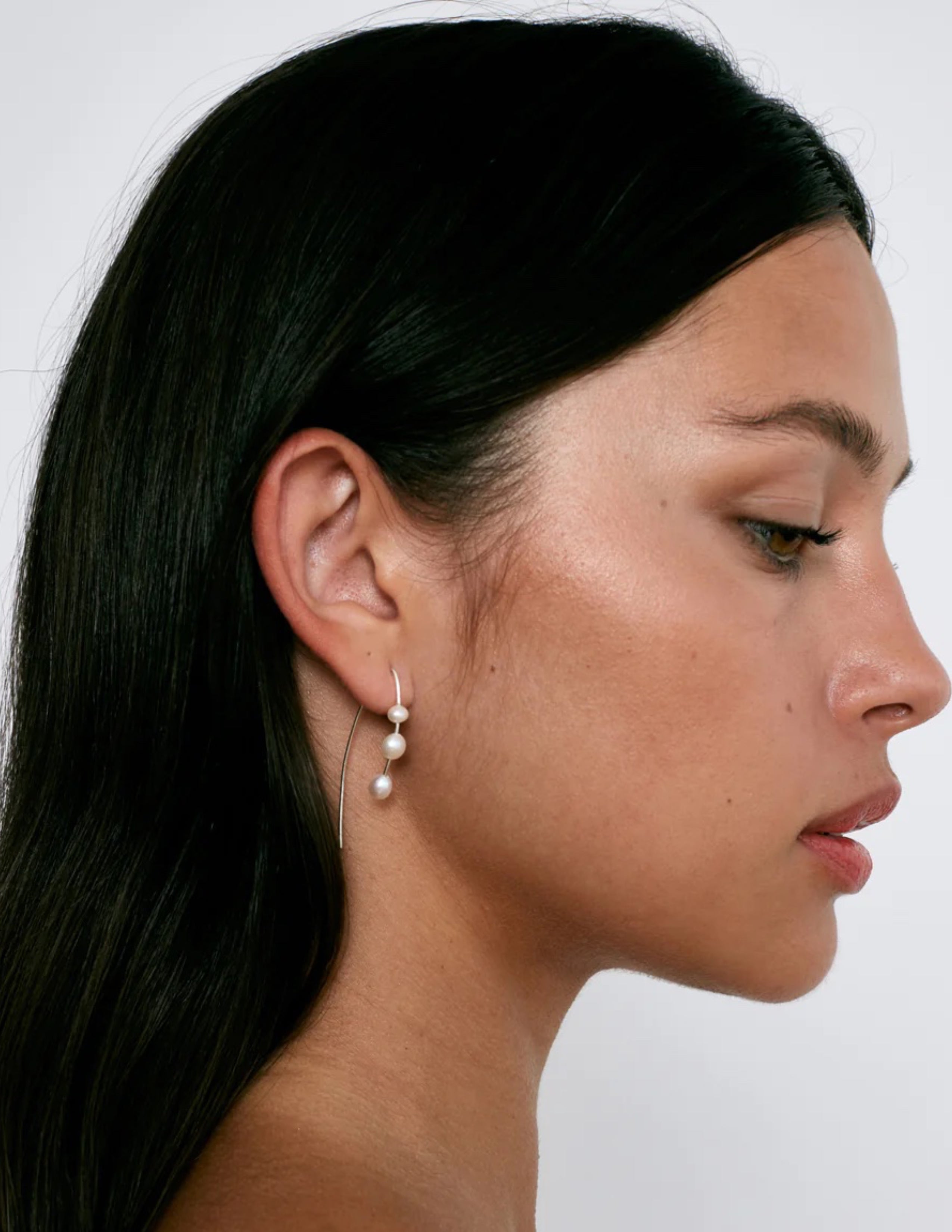 Hanalei Silver Pearl Earring