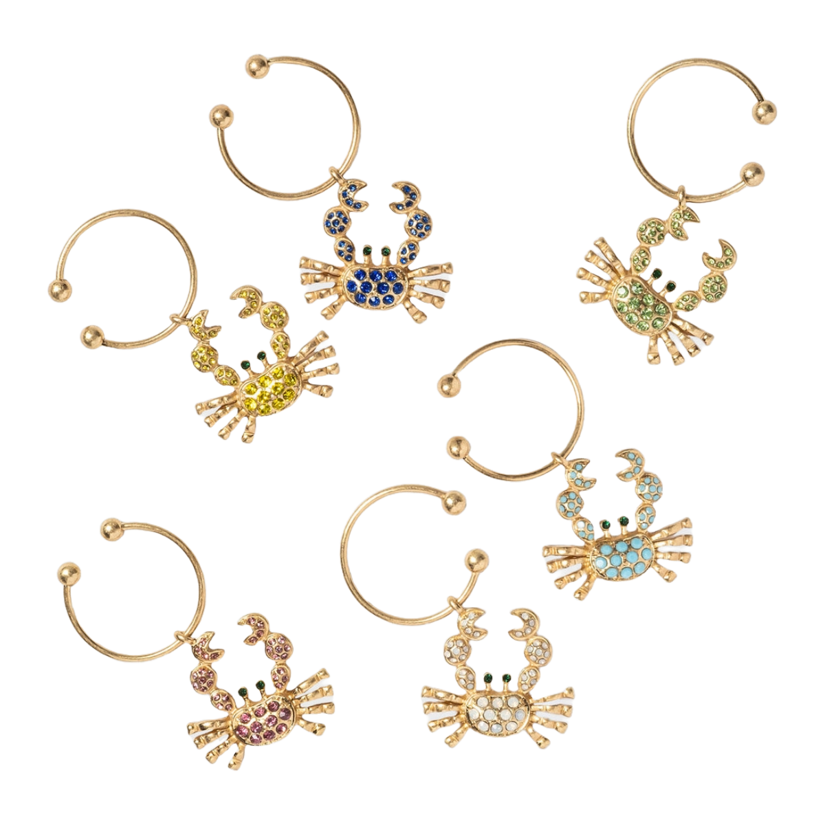 Crab Wine Charms