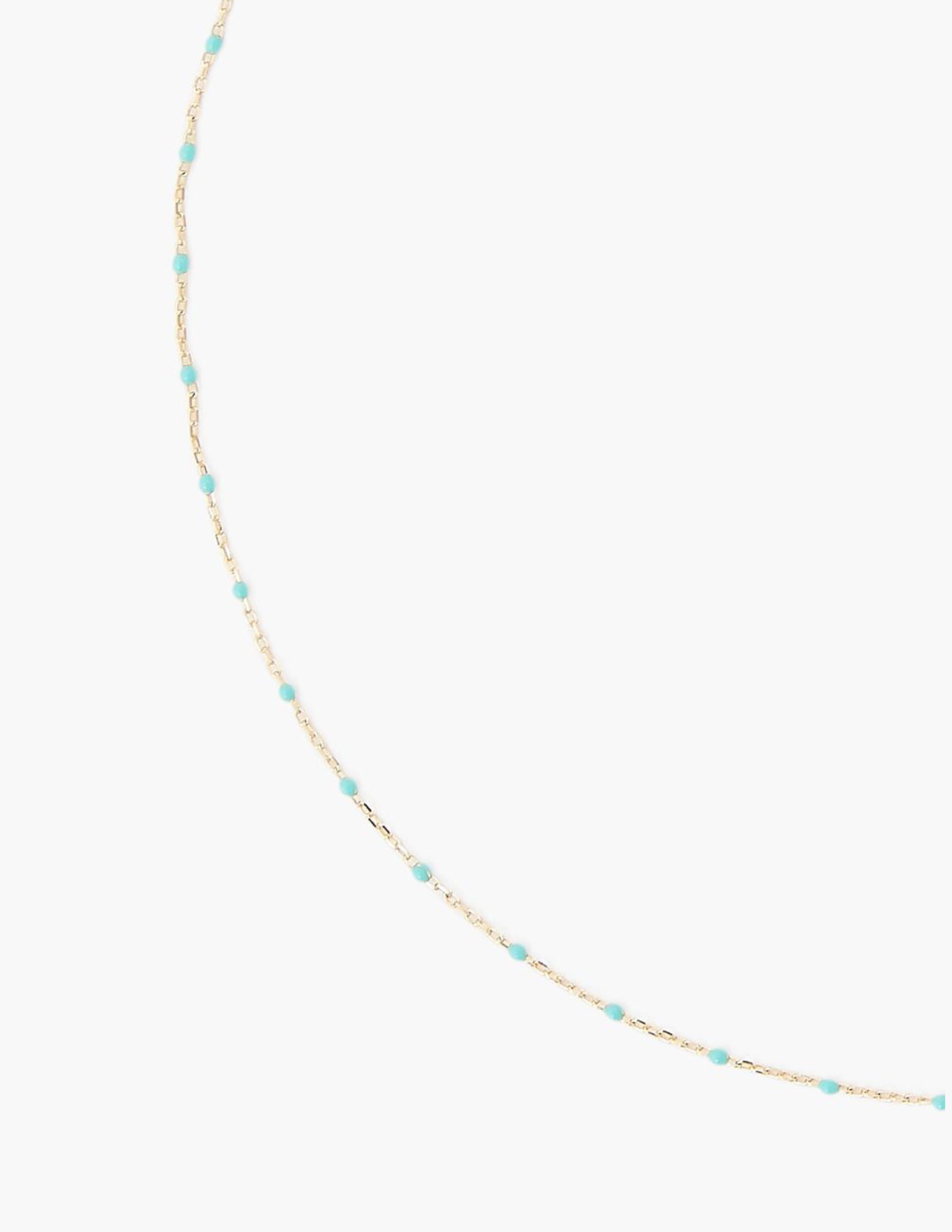 Enamel Beaded Necklace - Turquoise