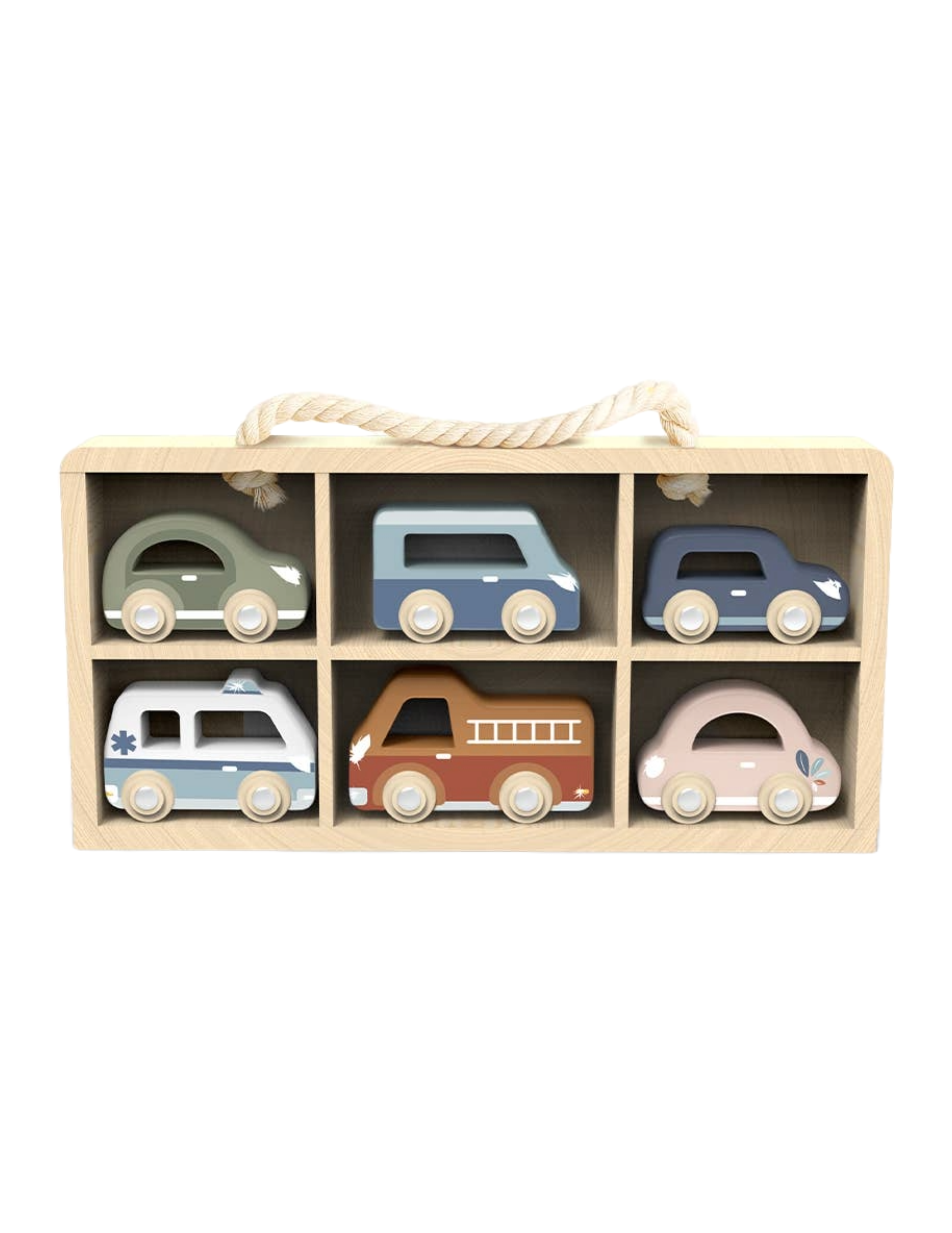 Car Display Case with 6 Vehicles