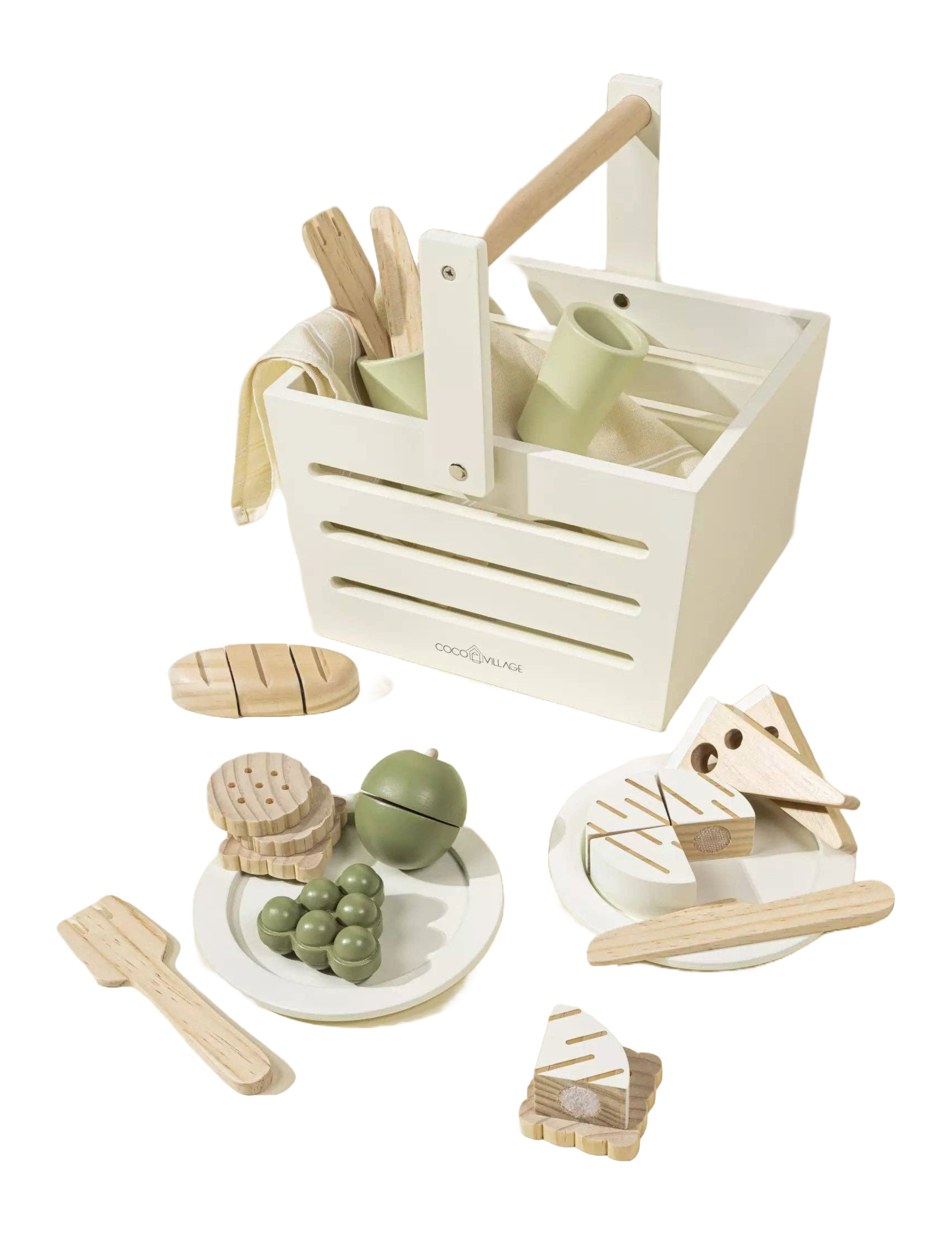 Wooden Picnic Playset and Accessories