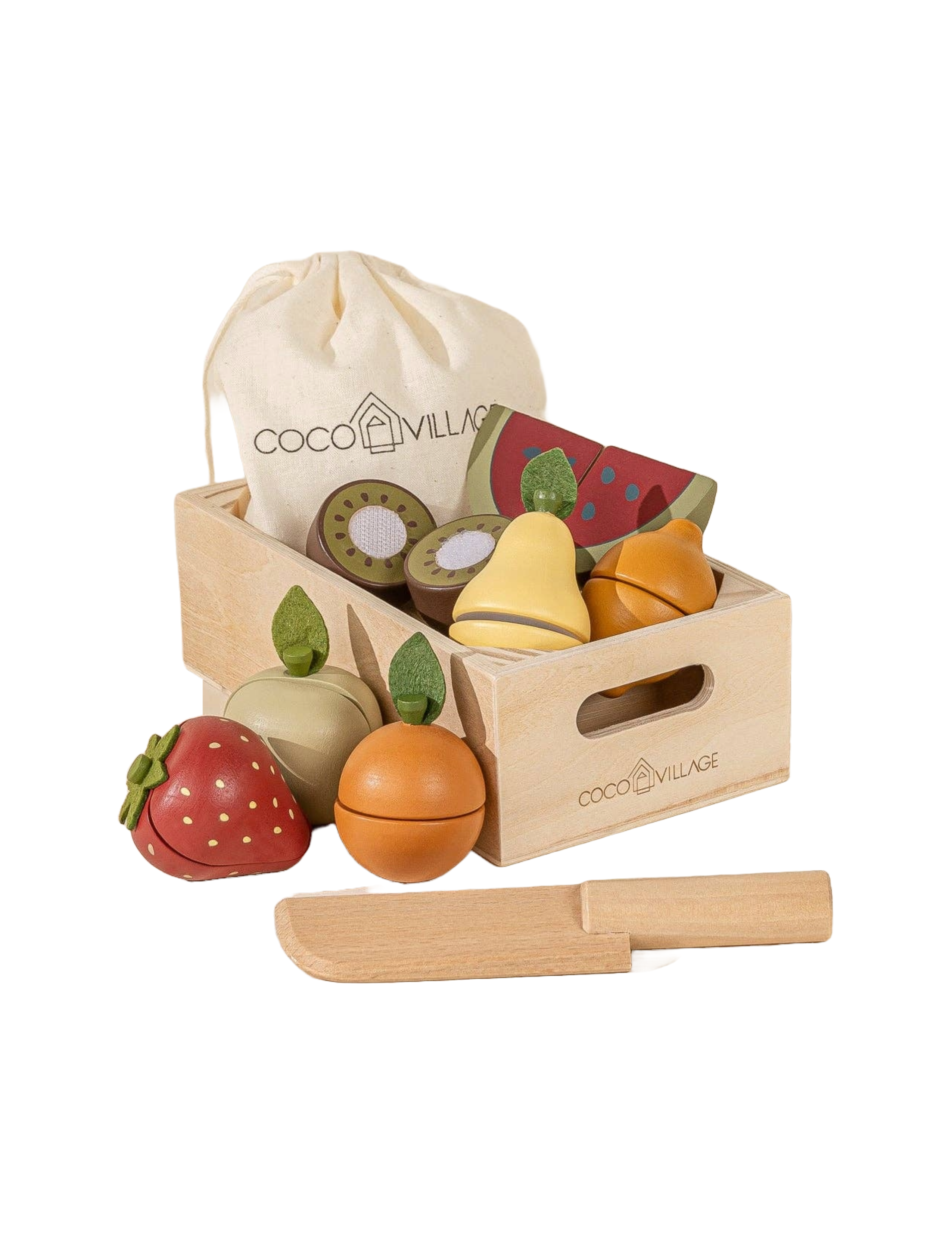 Wooden Fruits Playset