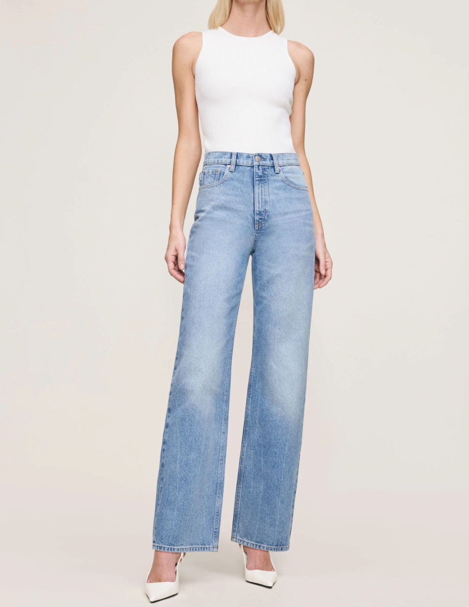 Karmine Refined Wide Leg High Rise 31" Jeans - Salt Lake
