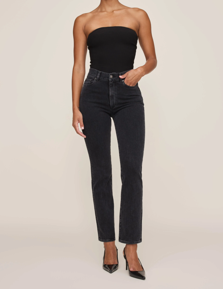 Halle Strait Petite High Rise Instasclupt 25" - Nightshade