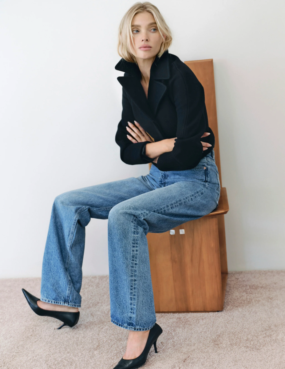 Karmine Refined Wide Leg High Rise 31" Jeans - Salt Lake