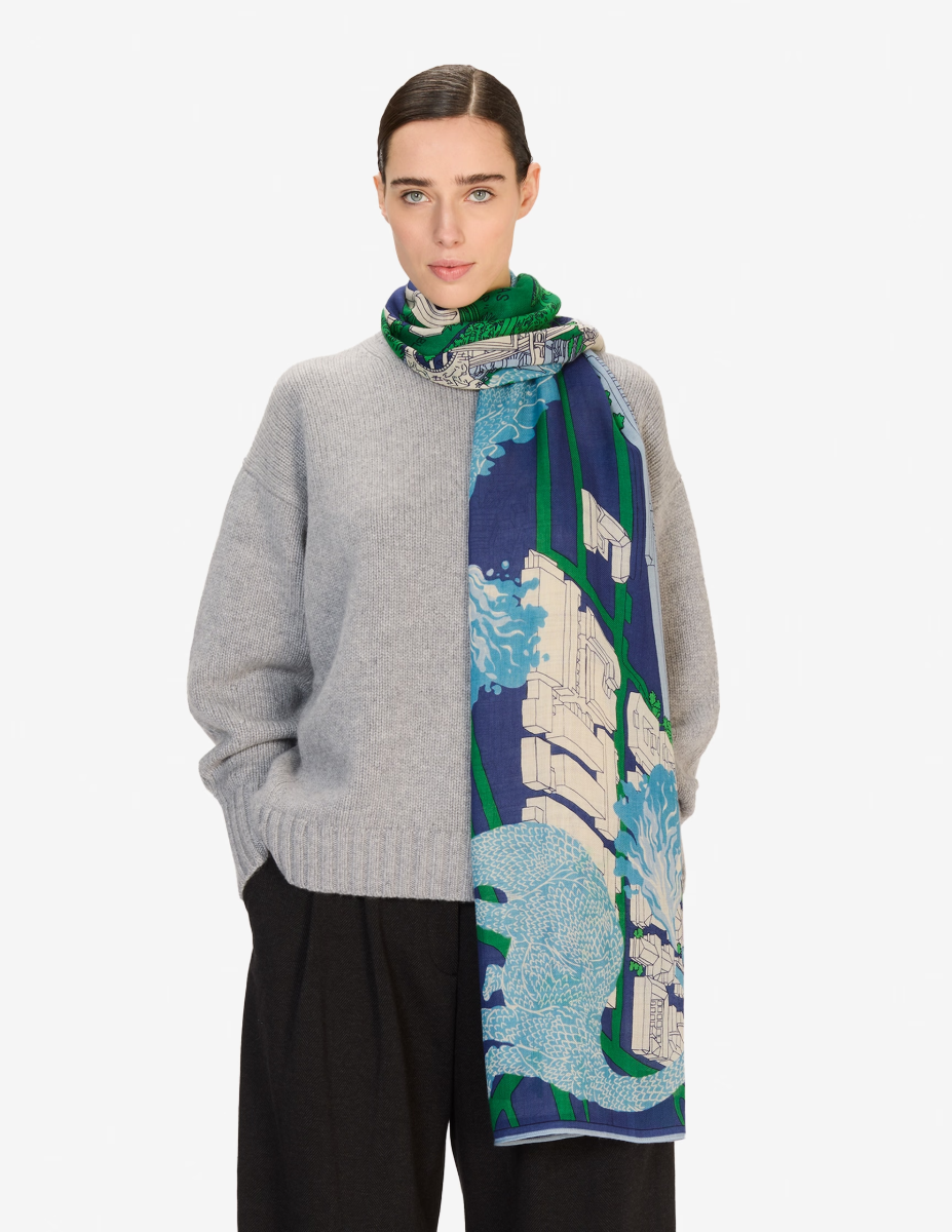 Scarf 80 Vegas - Blue