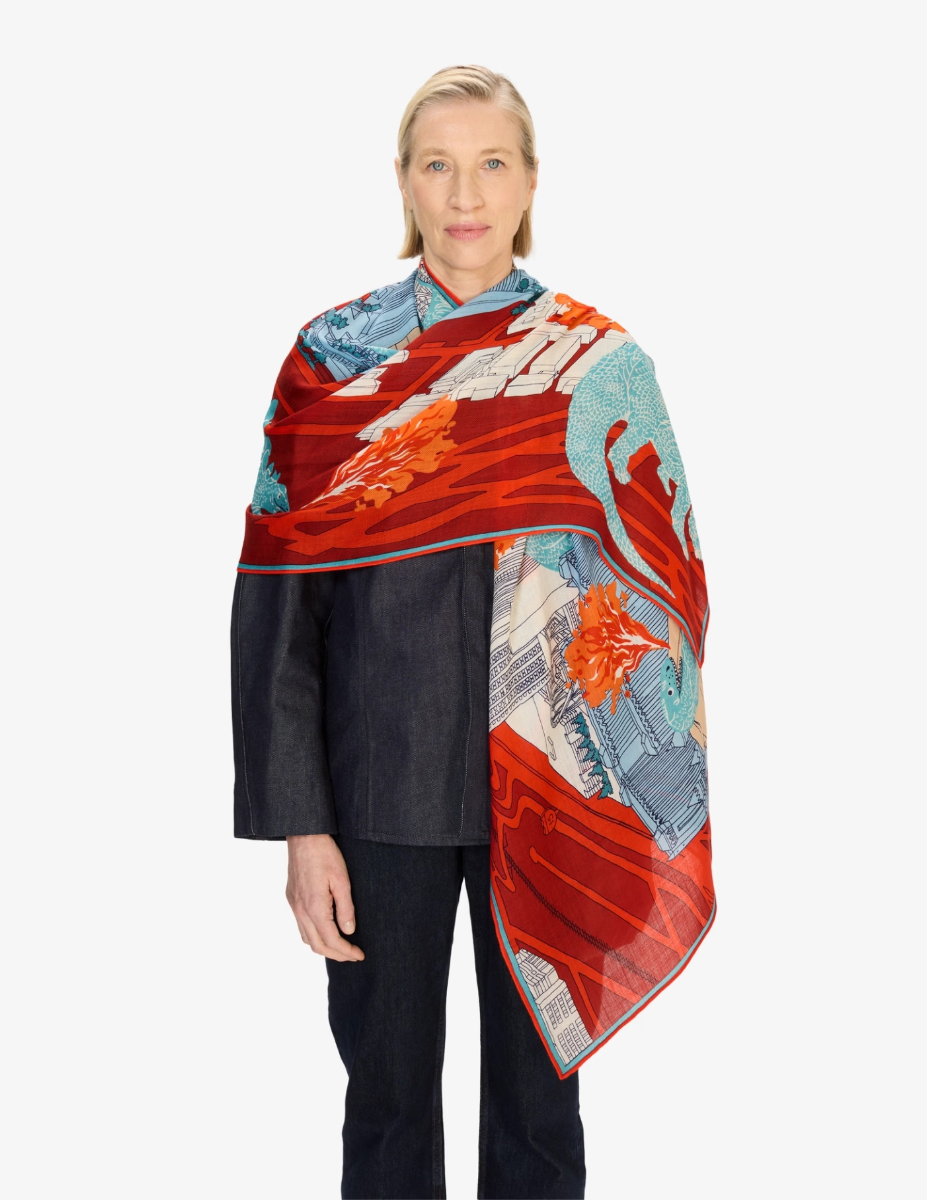 Scarf 80 Vegas - Red