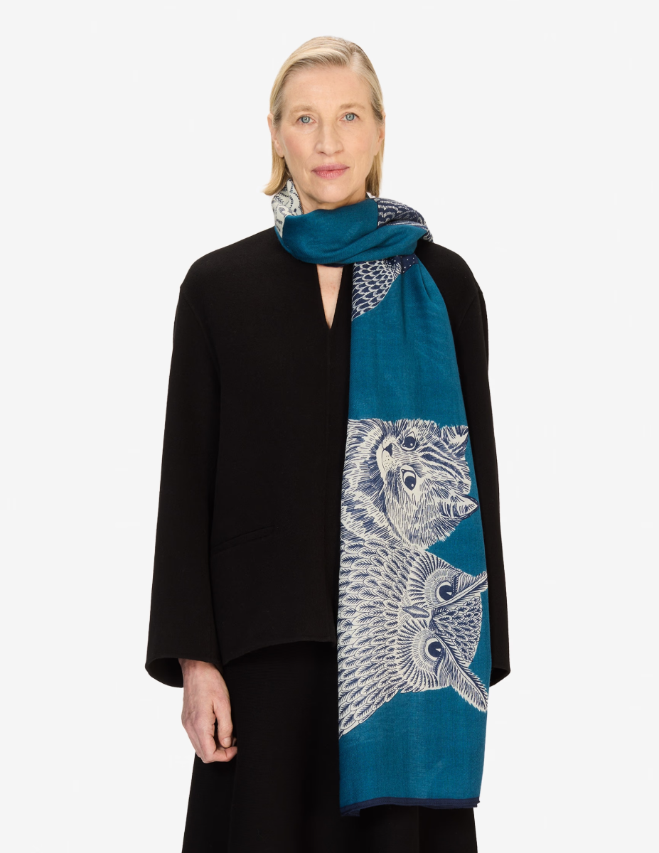 Scarf 80 Chouette - Blue