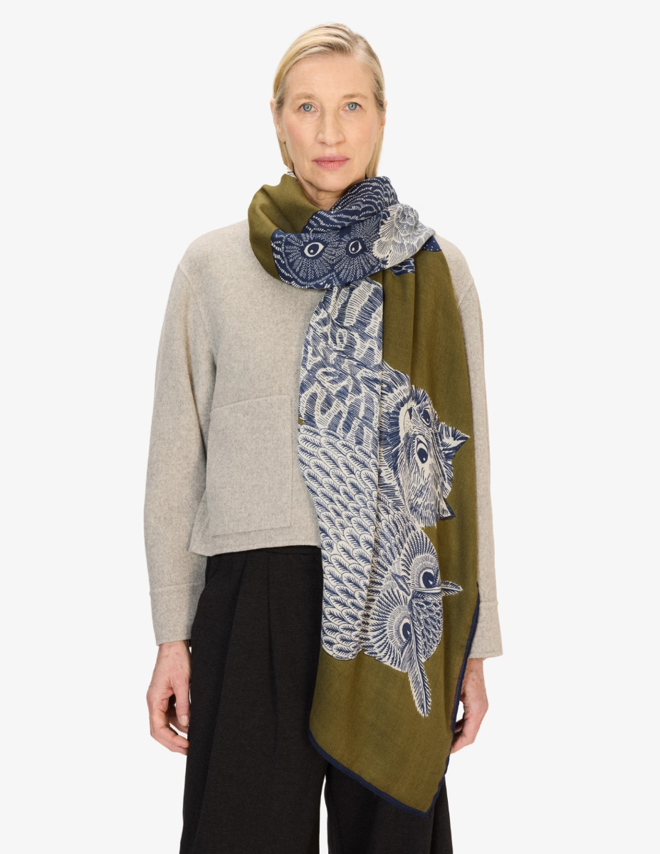 Scarf 80 Chouette - Khaki