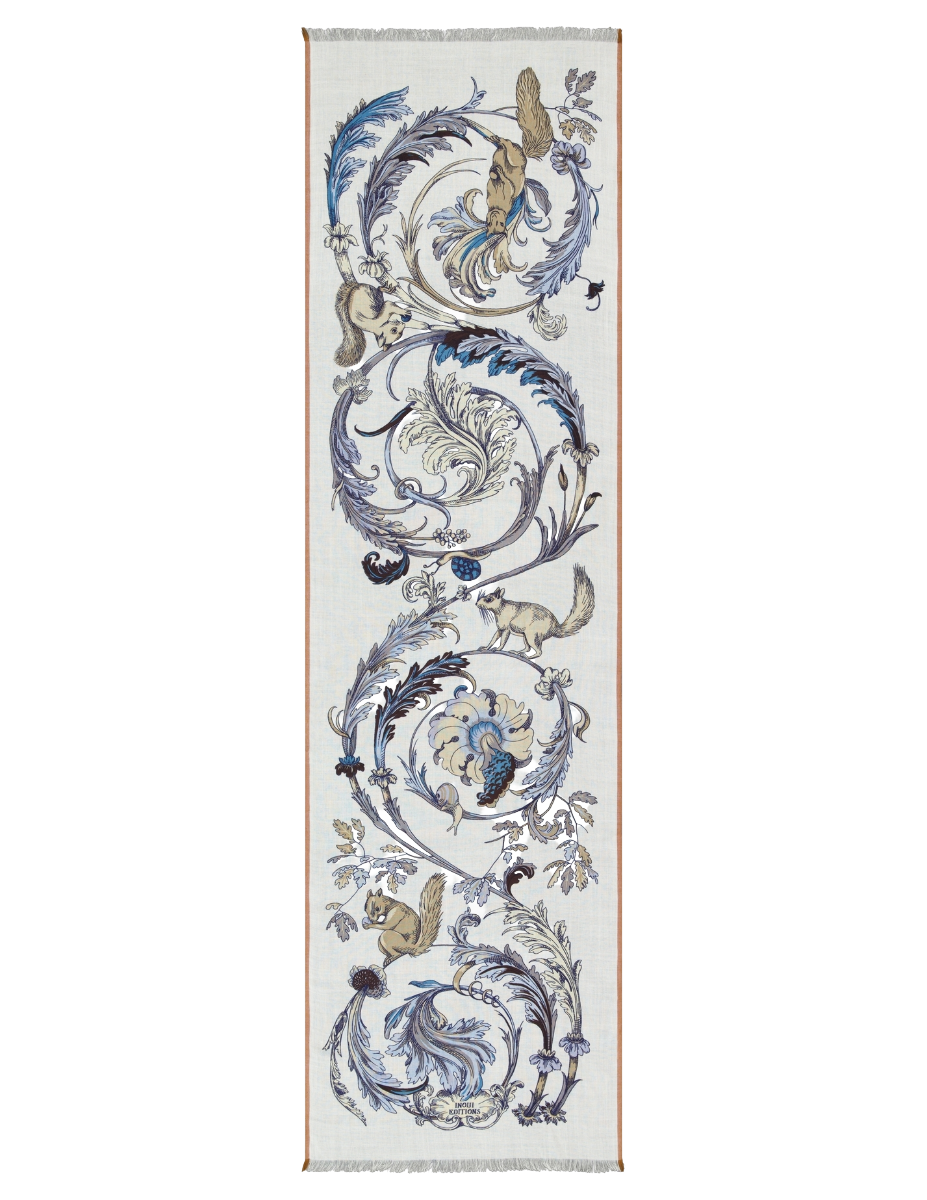 Scarf 55 Rococo - White