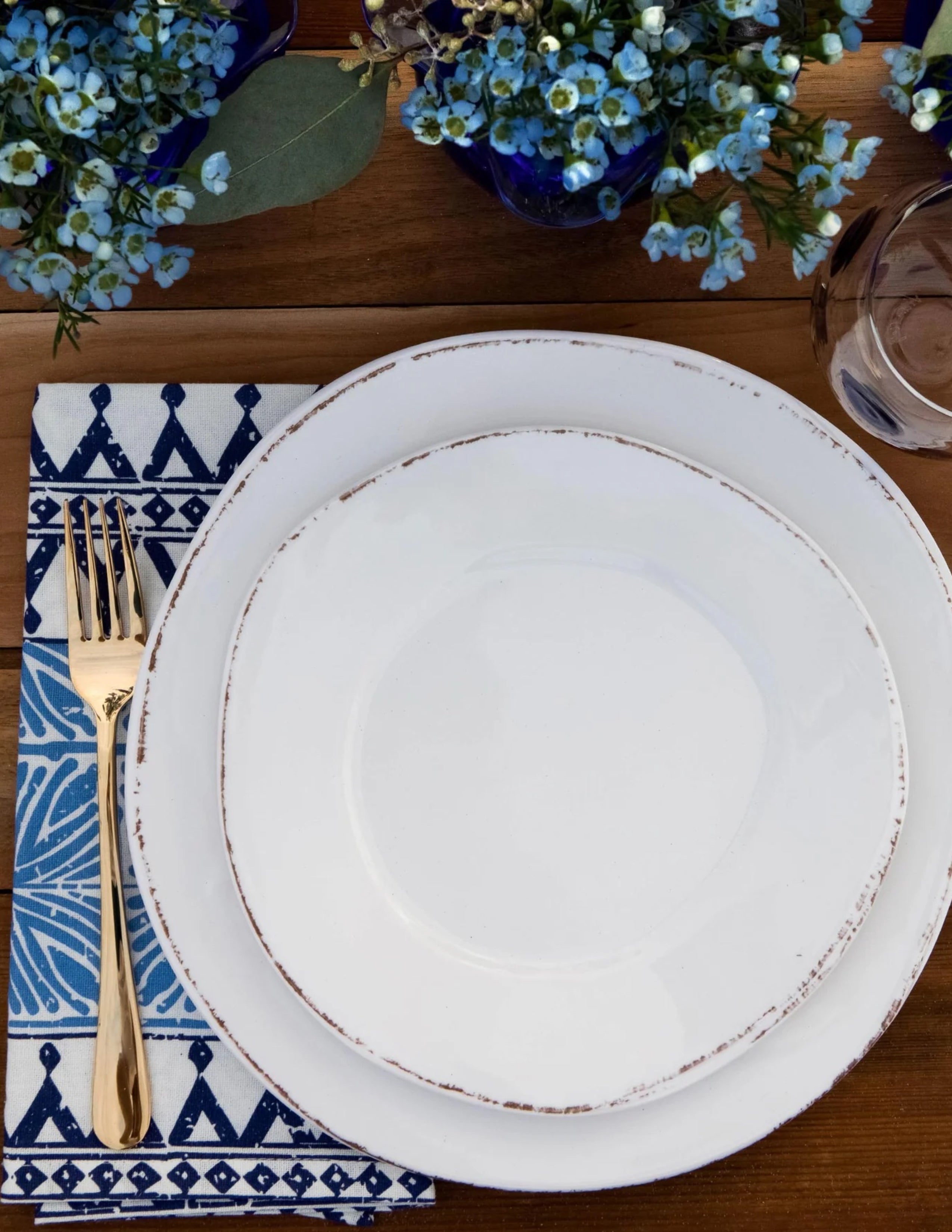Lastra White Melamine Dinner Plate Set/4