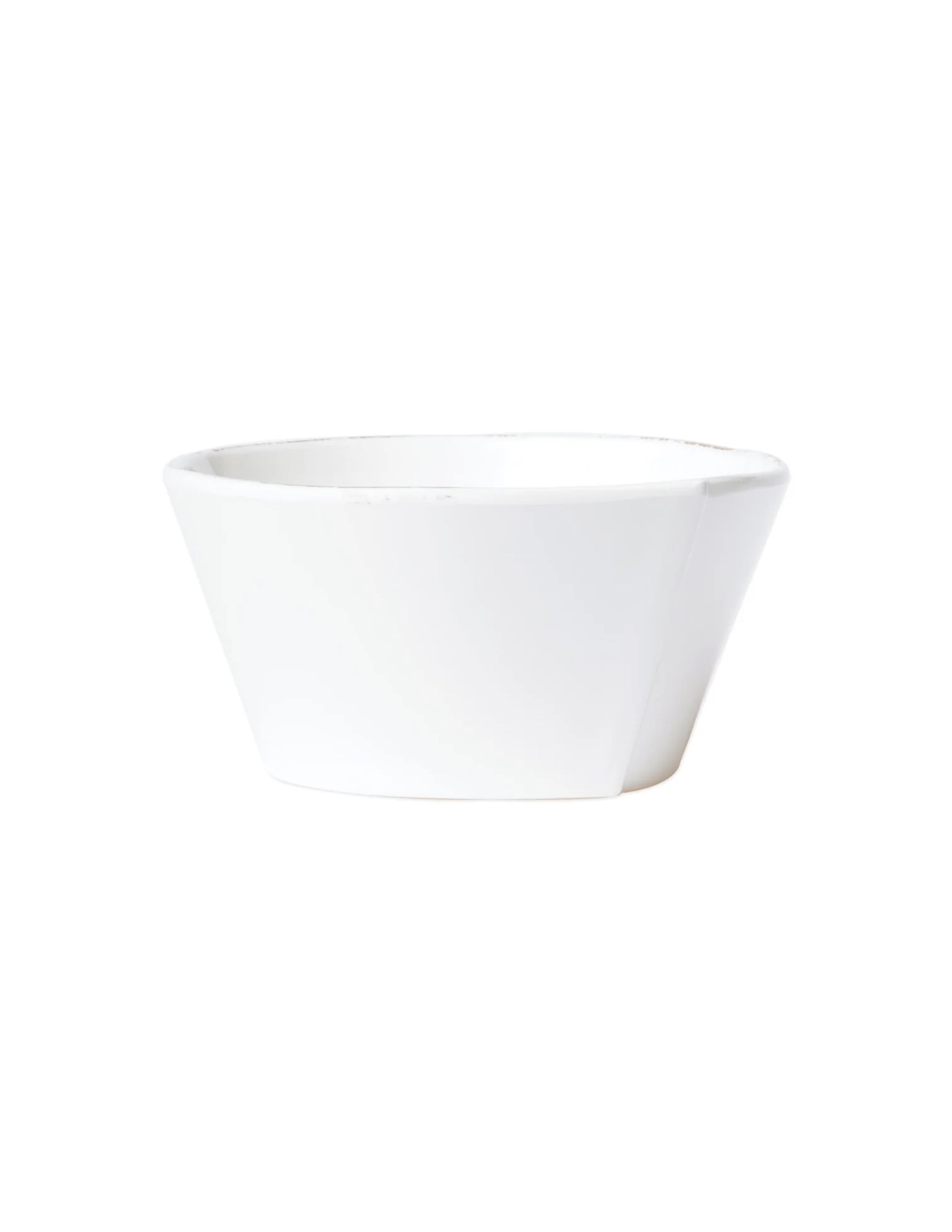 Lastra White Melamine Stacking Cereal Bowl Set/4