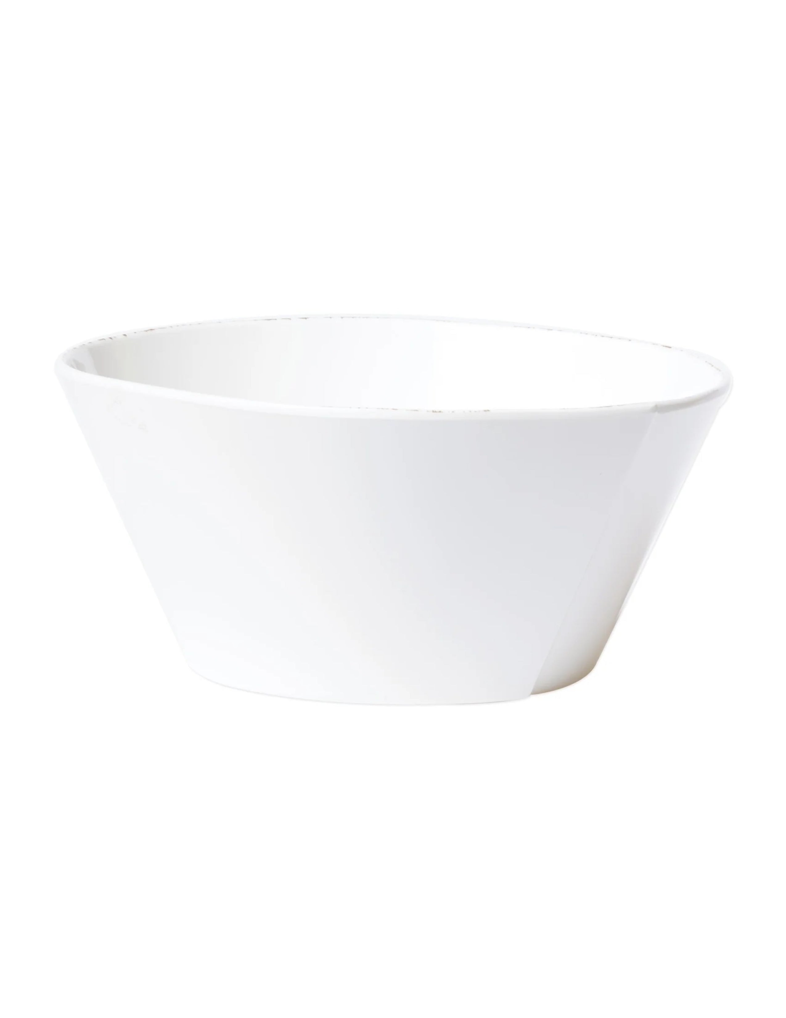 Lastra White Melamine Large Stacking Serving Bowl