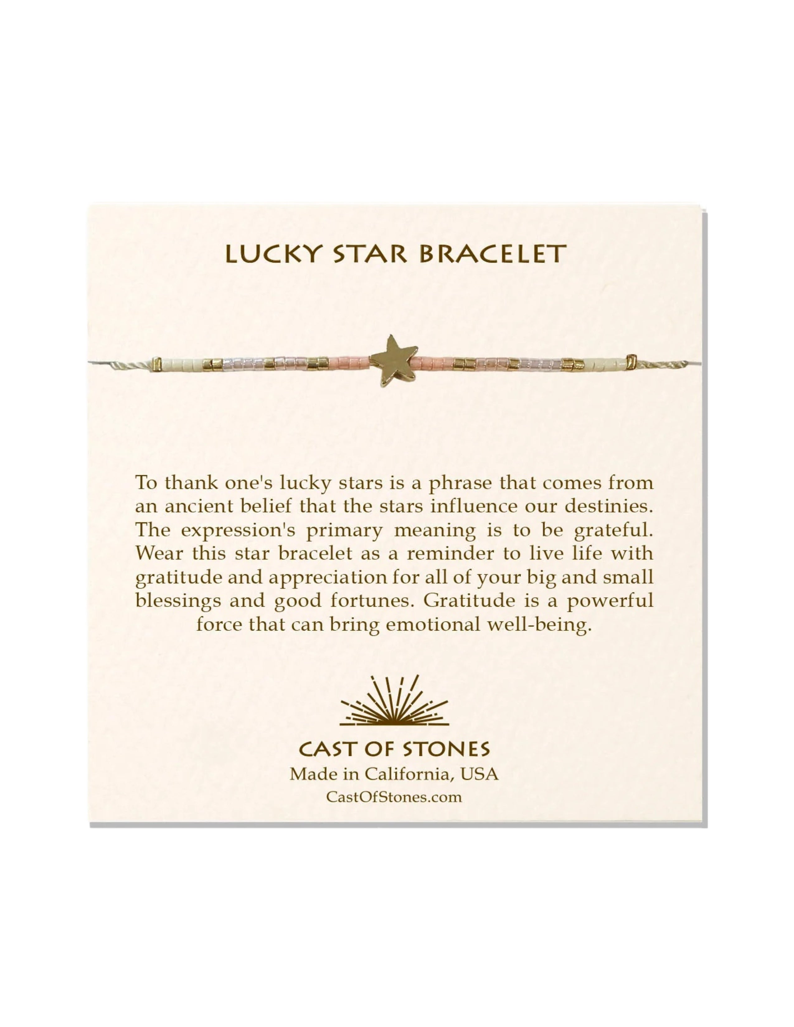 Lucky Starts Bracelet - Gold/Peach