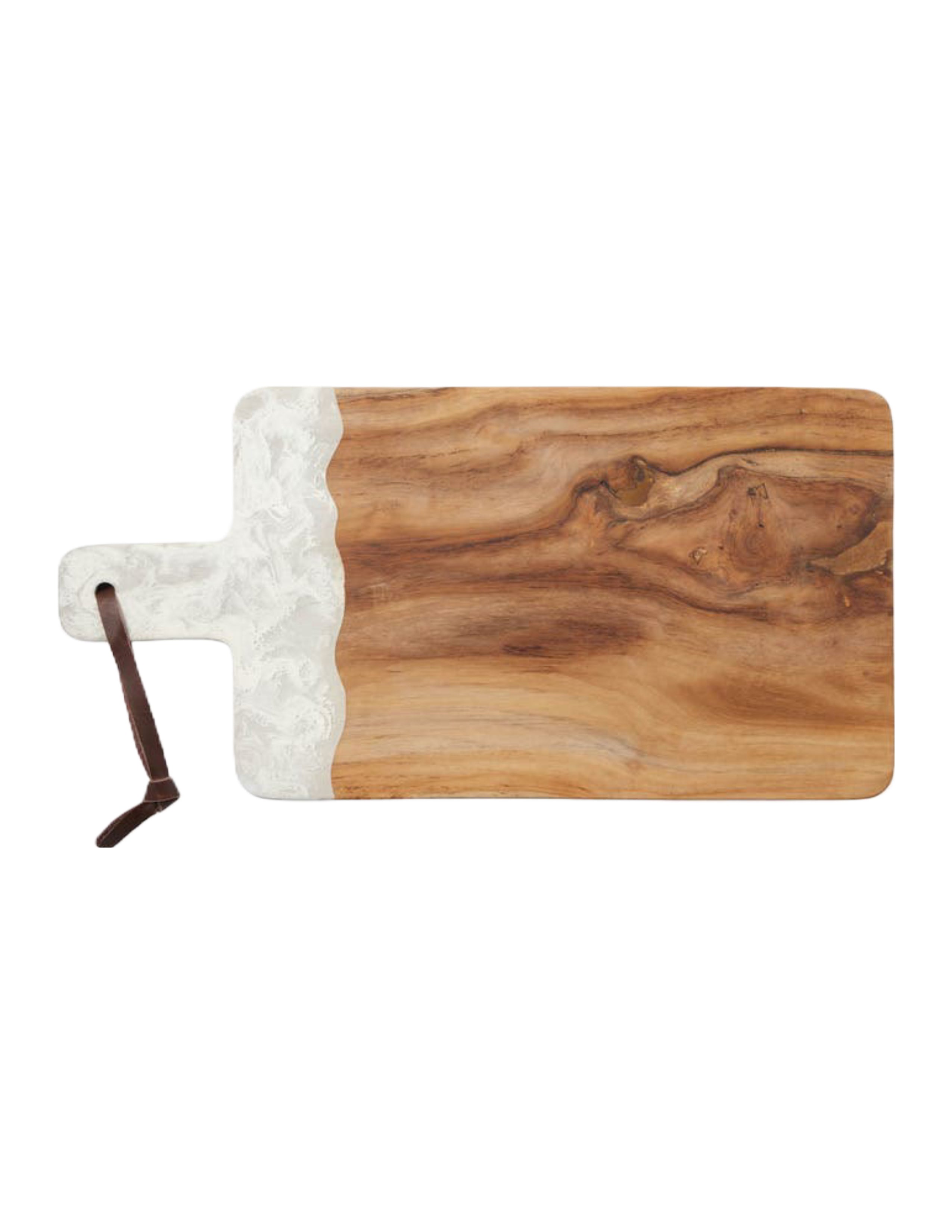 Austin Teak Serving Board - White