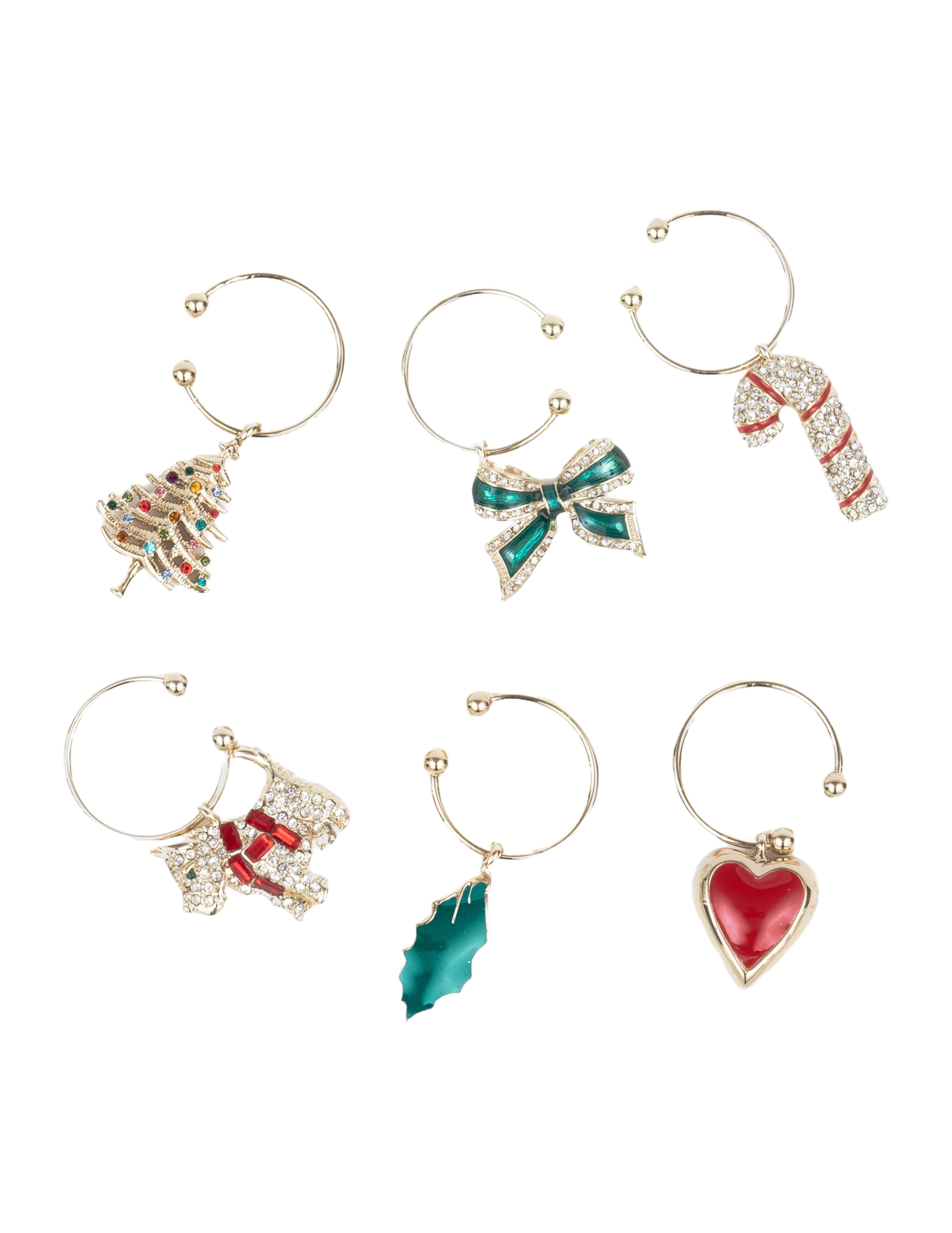 Christmas Wine Charms