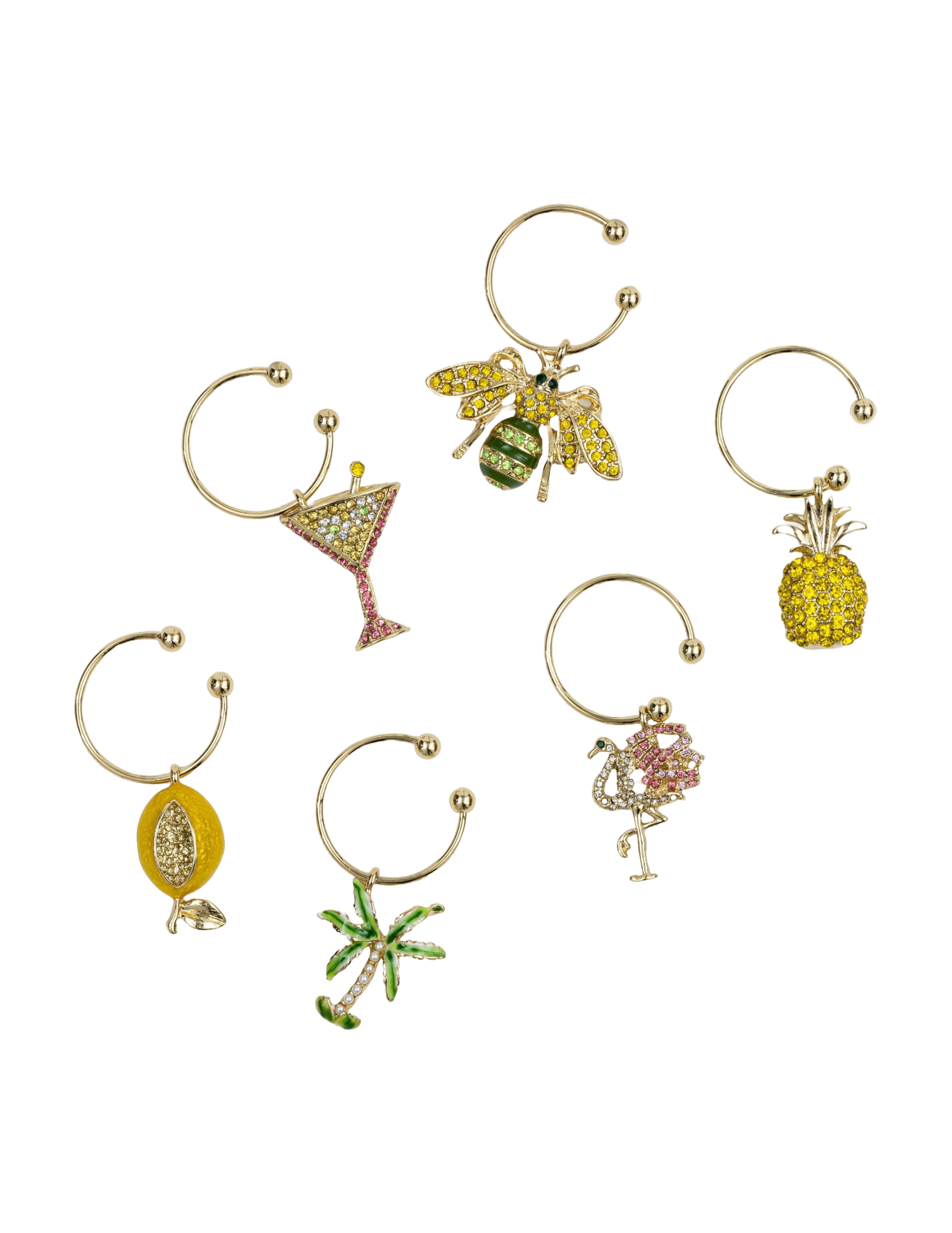 Tropical Wine Charms