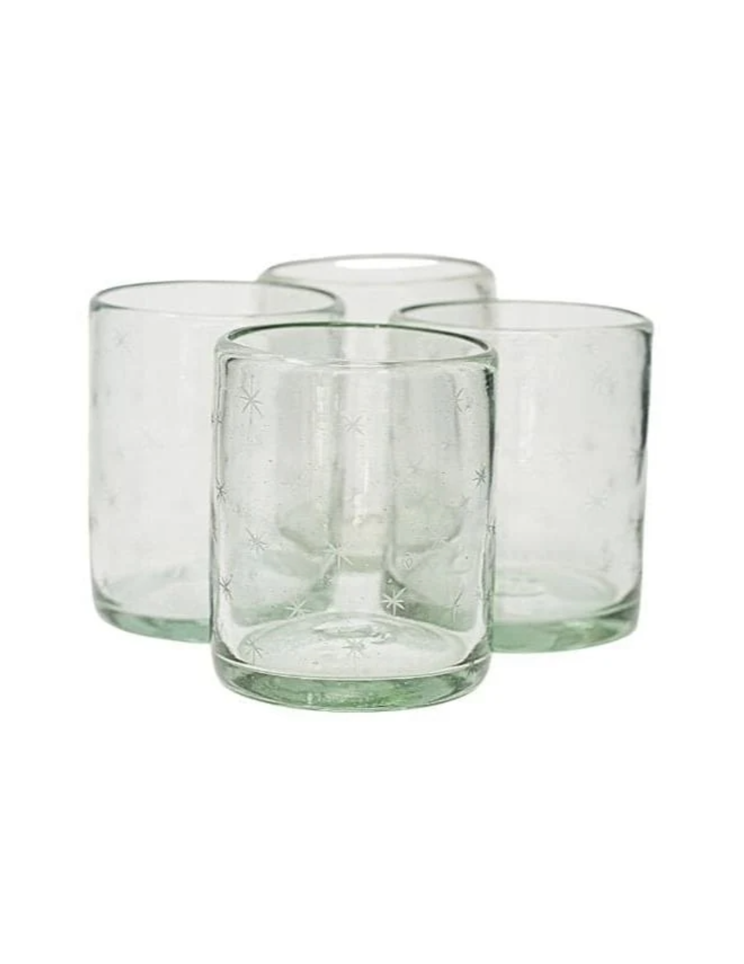 Starry Night Rocks Glass Set of 4 - Clear