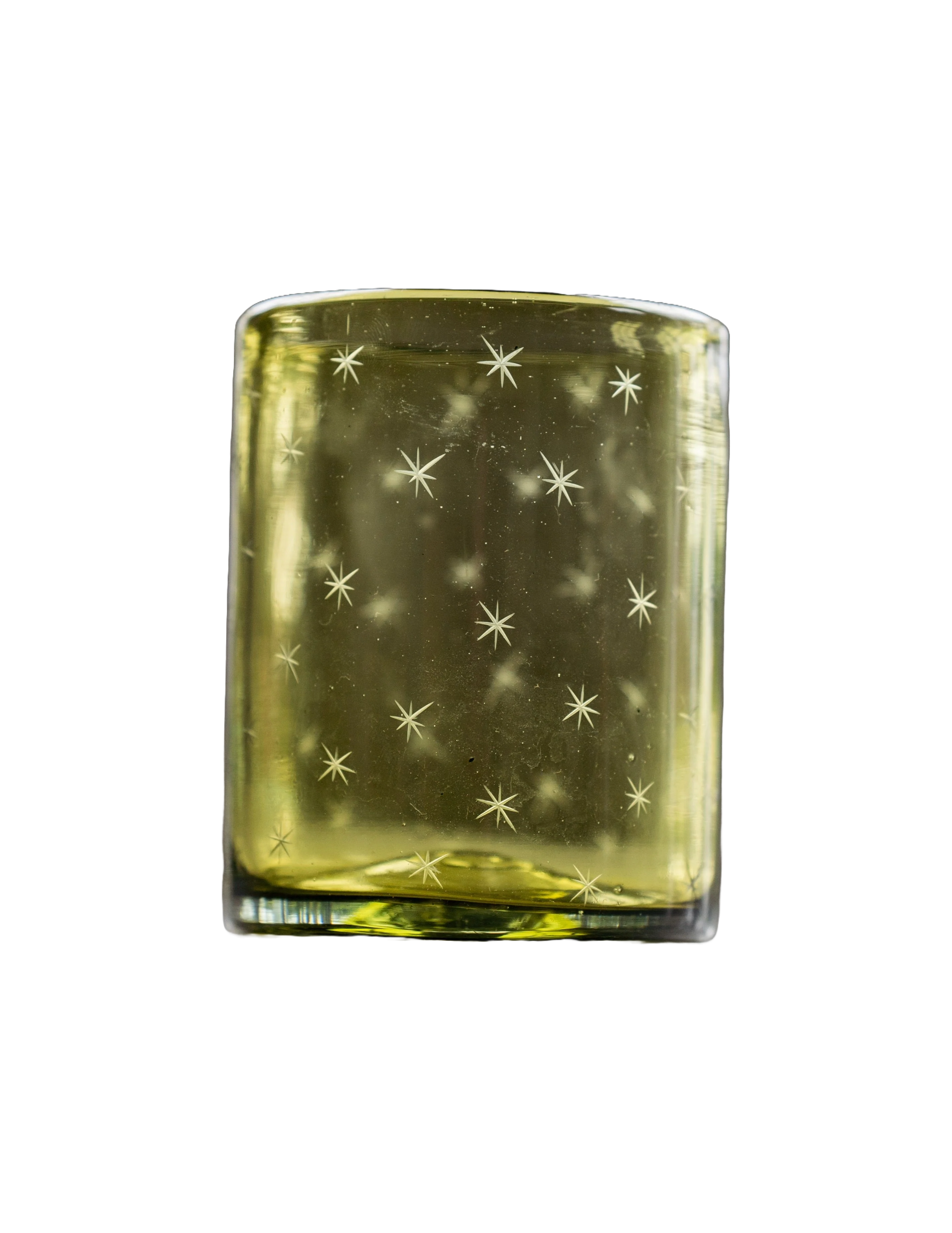 Starry Night Rocks Glass Set of 4 - Citron