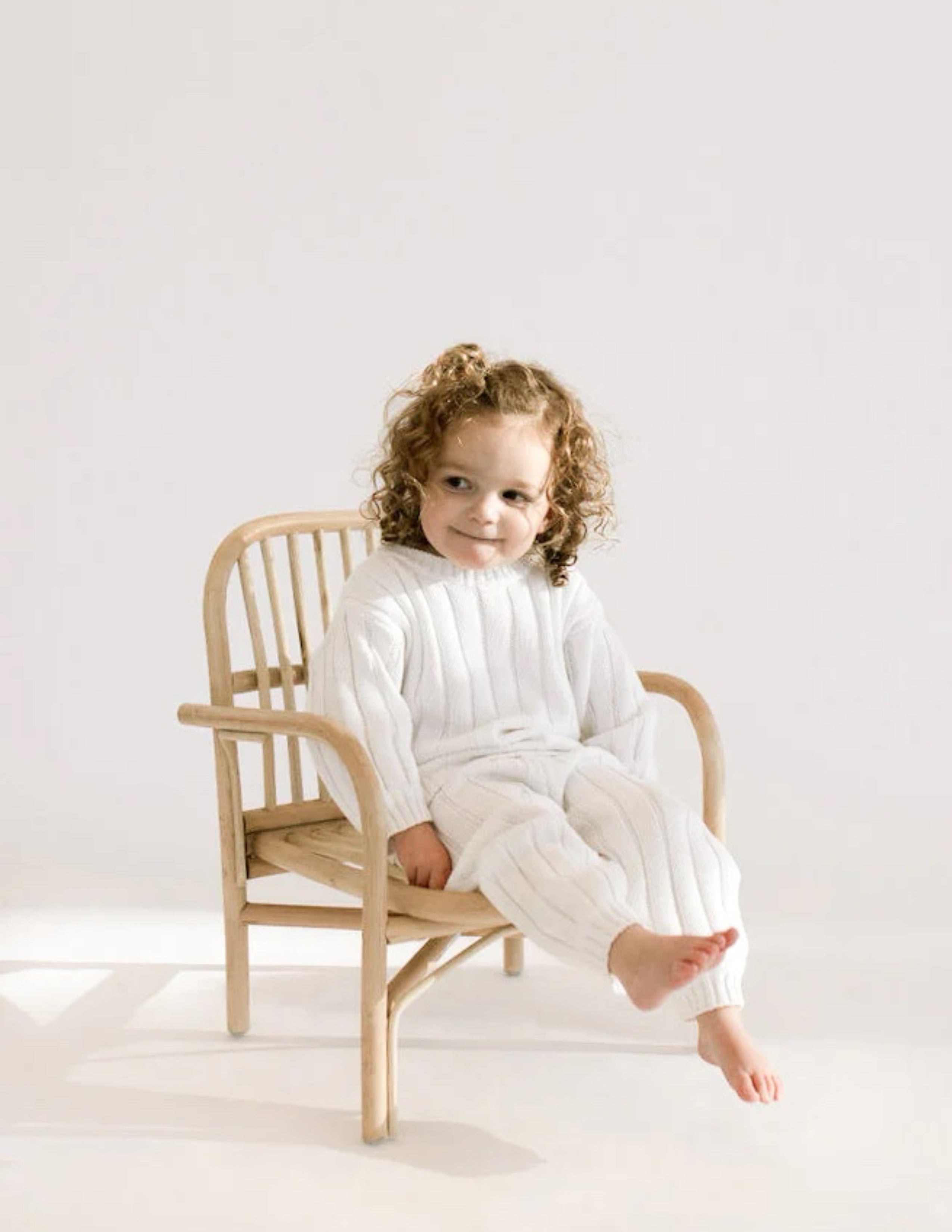 Children’s Wide Ribbed Knit Sweater - Dove