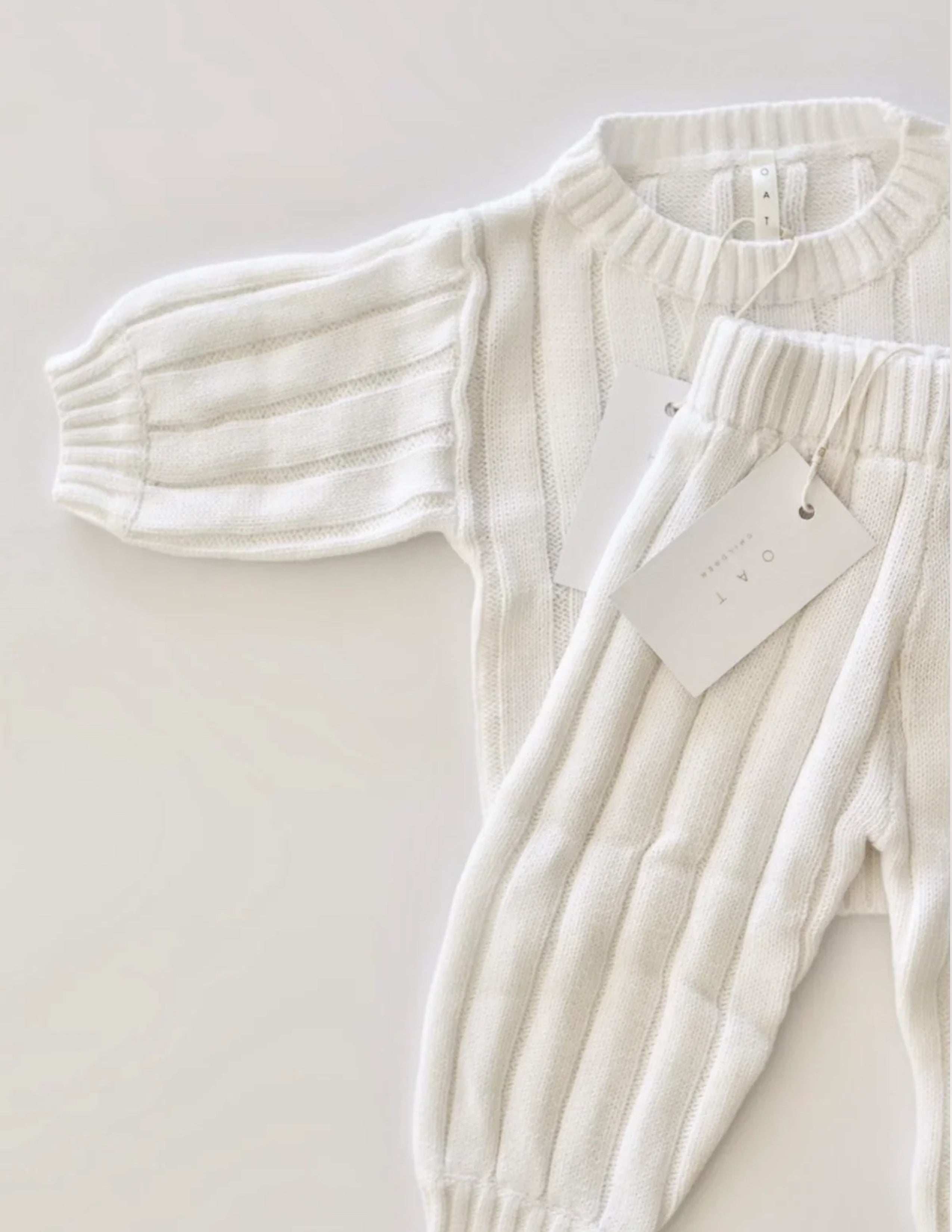 Children’s Wide Ribbed Knit Sweater - Dove