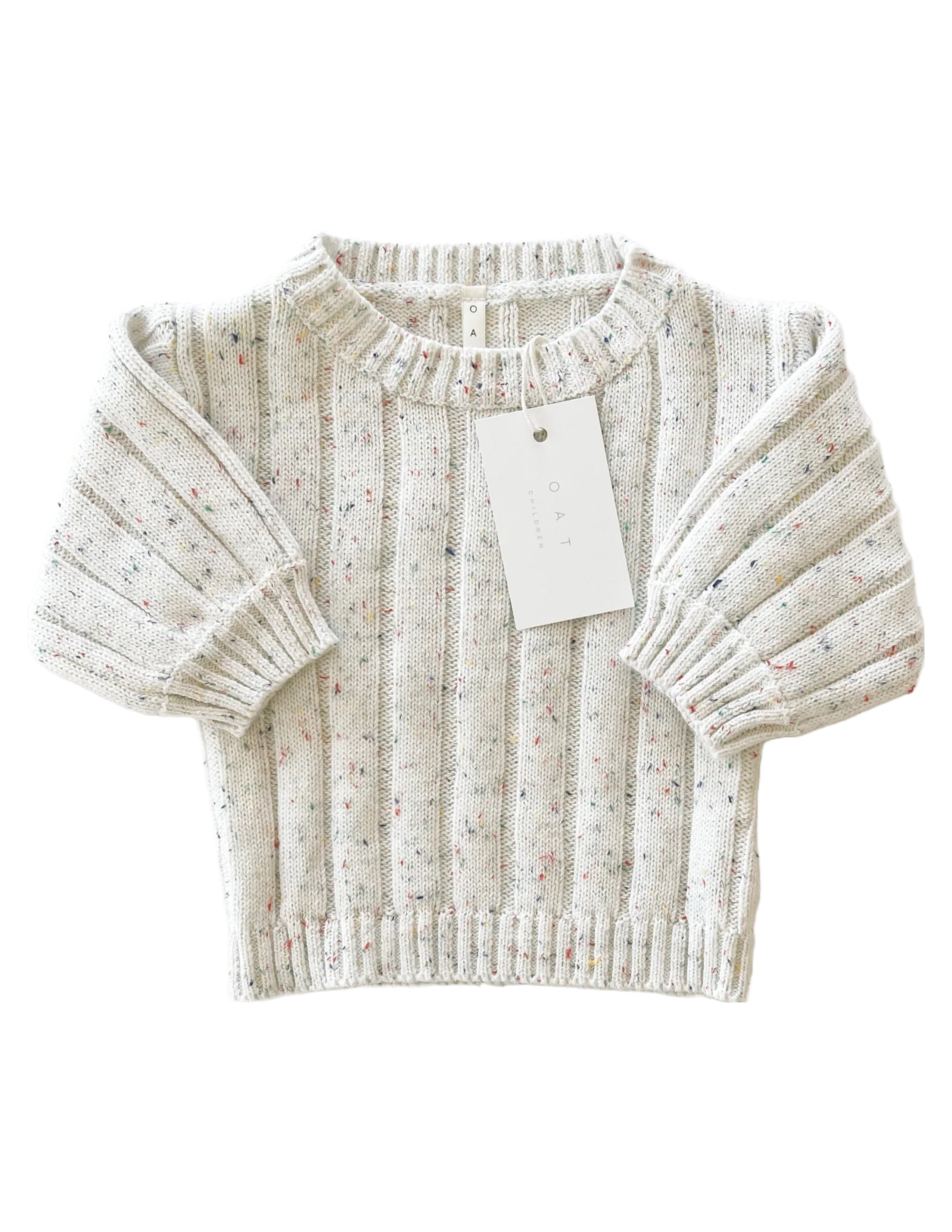 Children’s Wide Ribbed Knit Sweater - Sprinkle