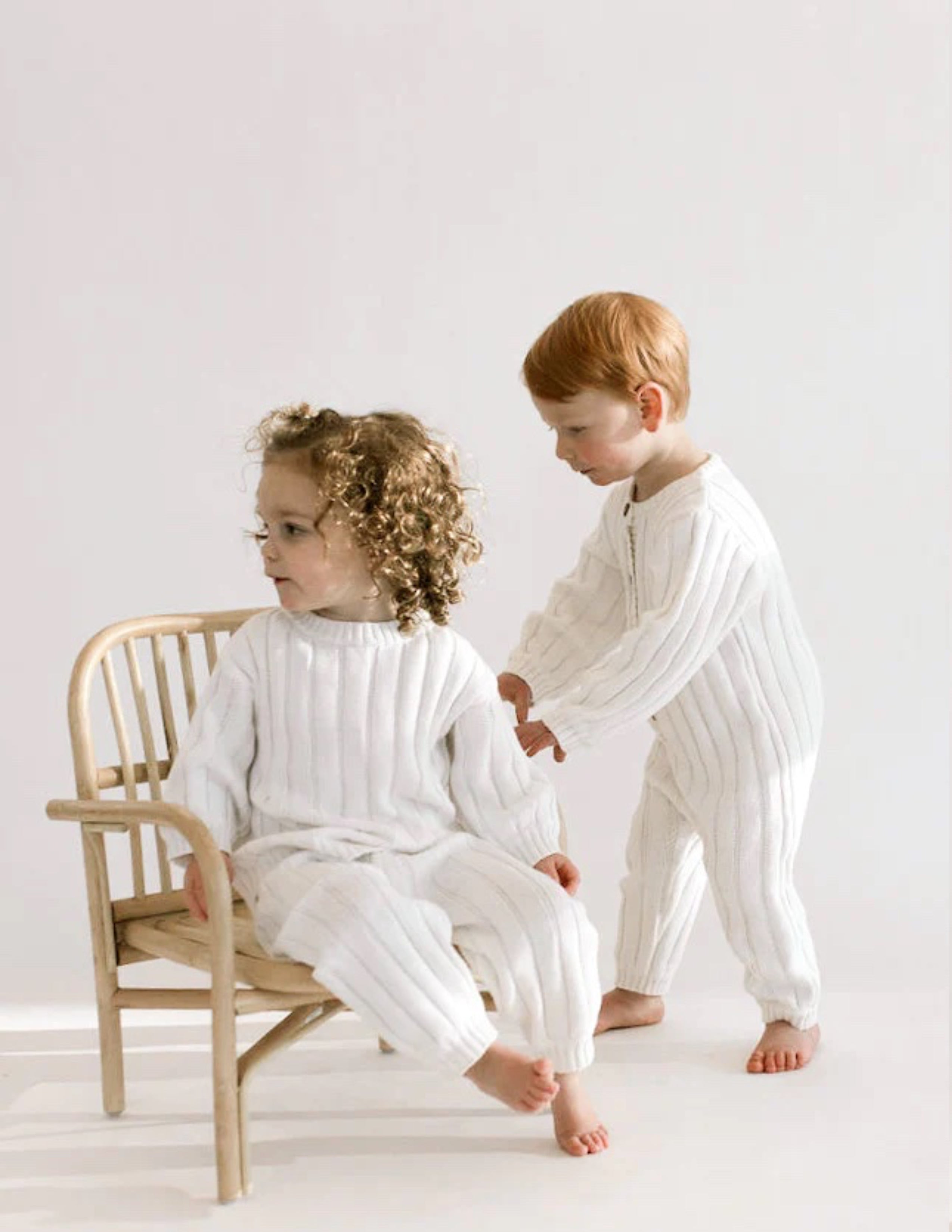 Children’s Wide Ribbed Knit Pant - Dove