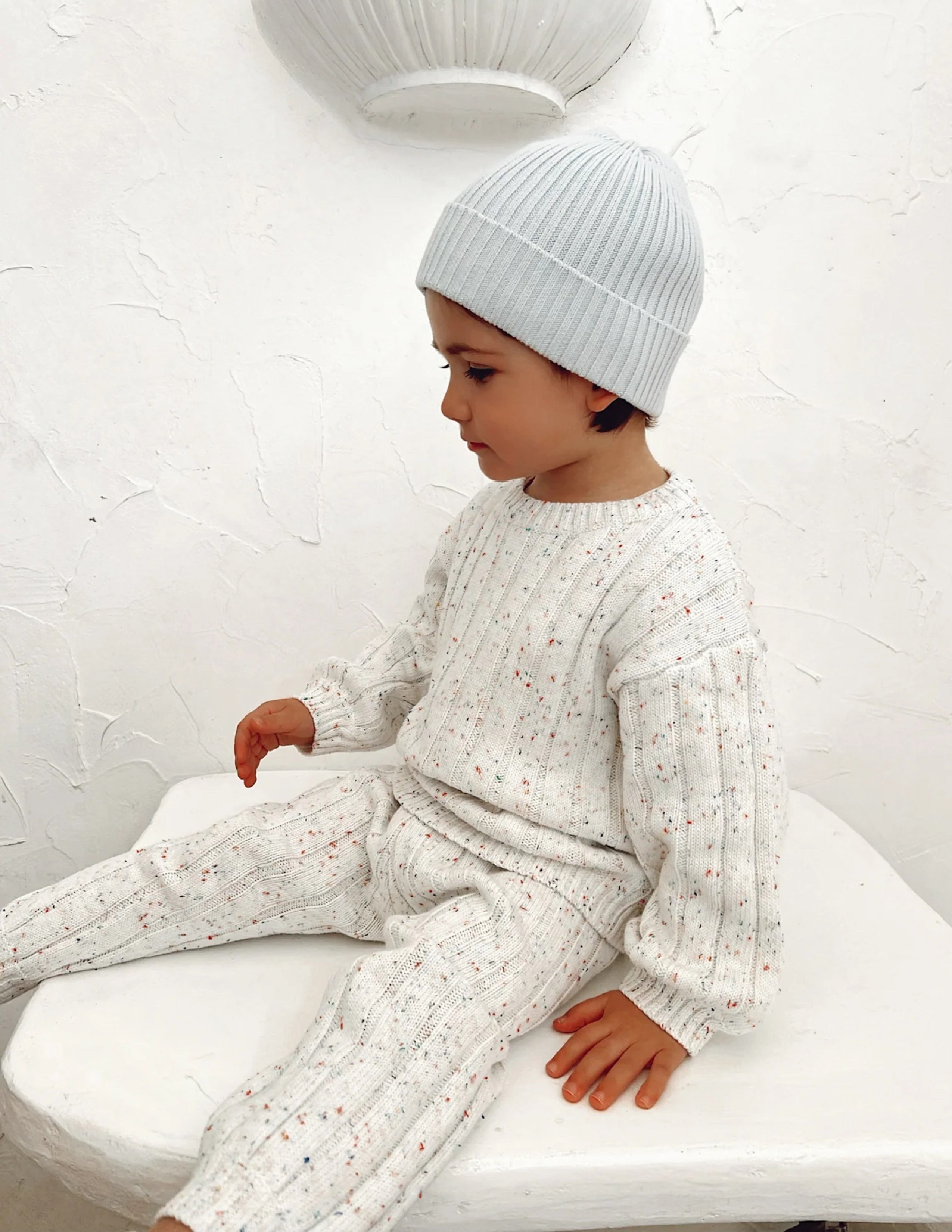 Children’s Wide Ribbed Knit Pant - Sprinkle