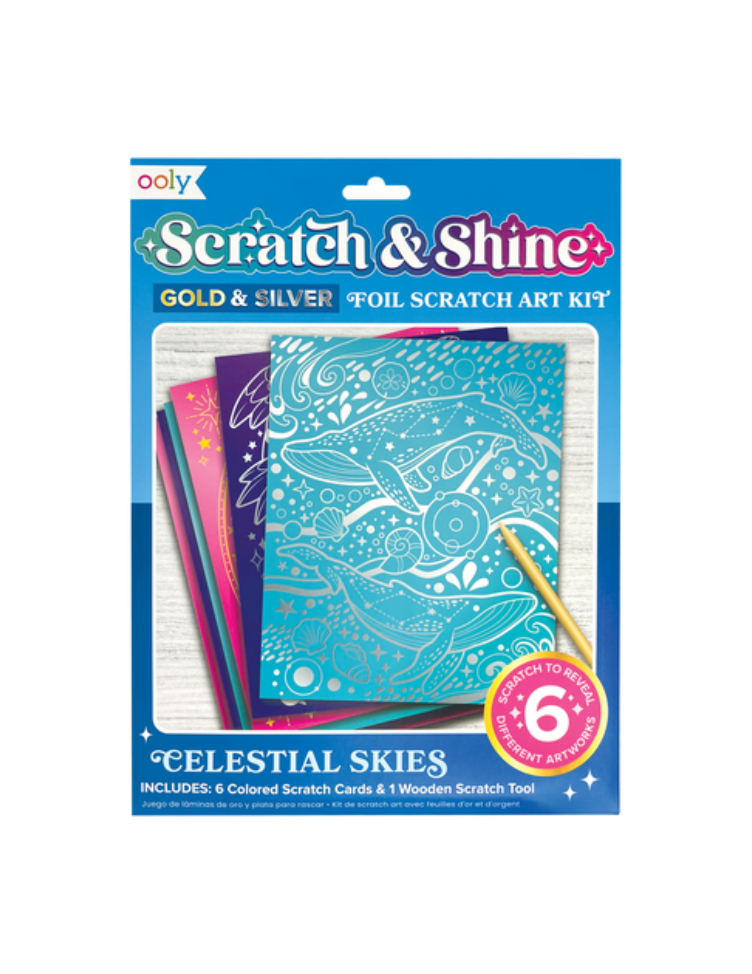 Scratch & Shine Scratch Cards - Celestial Skies