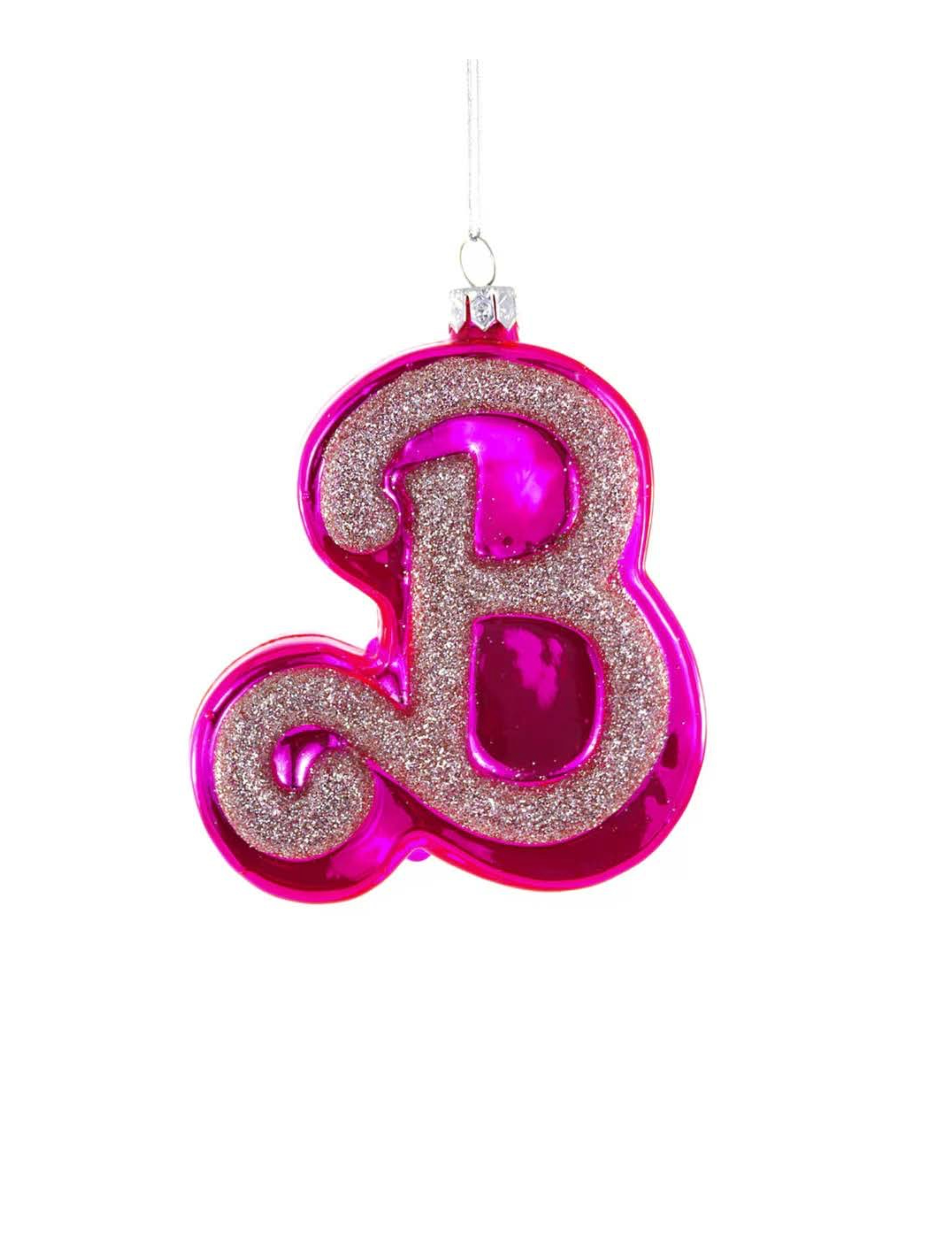 Pink B Ornament