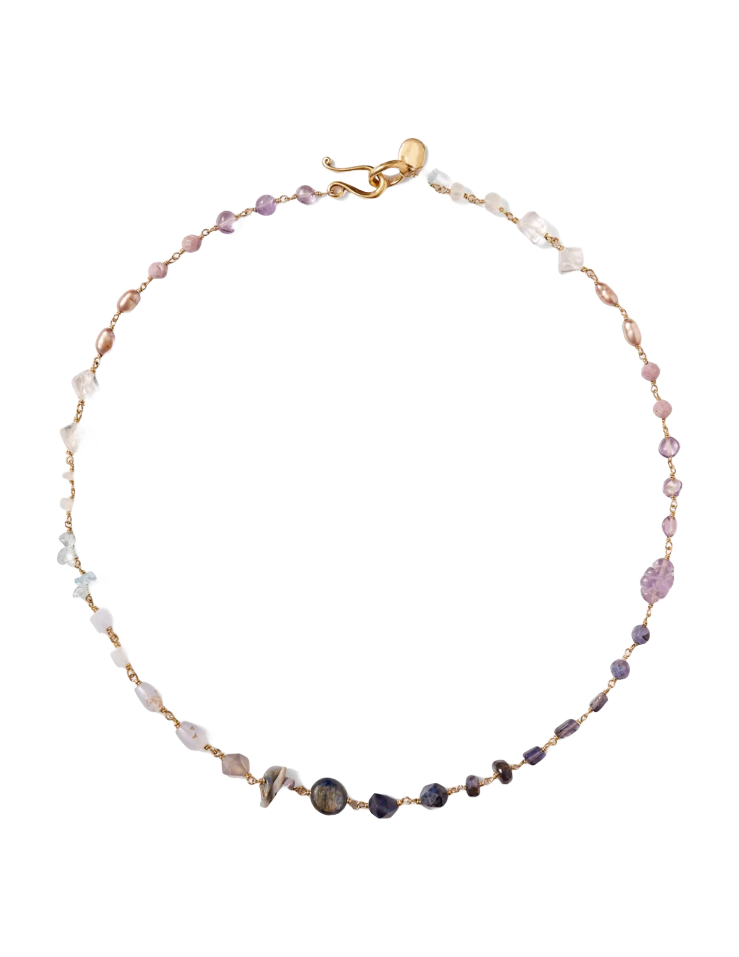 Daphne Beaded Necklace - Iolite Mix