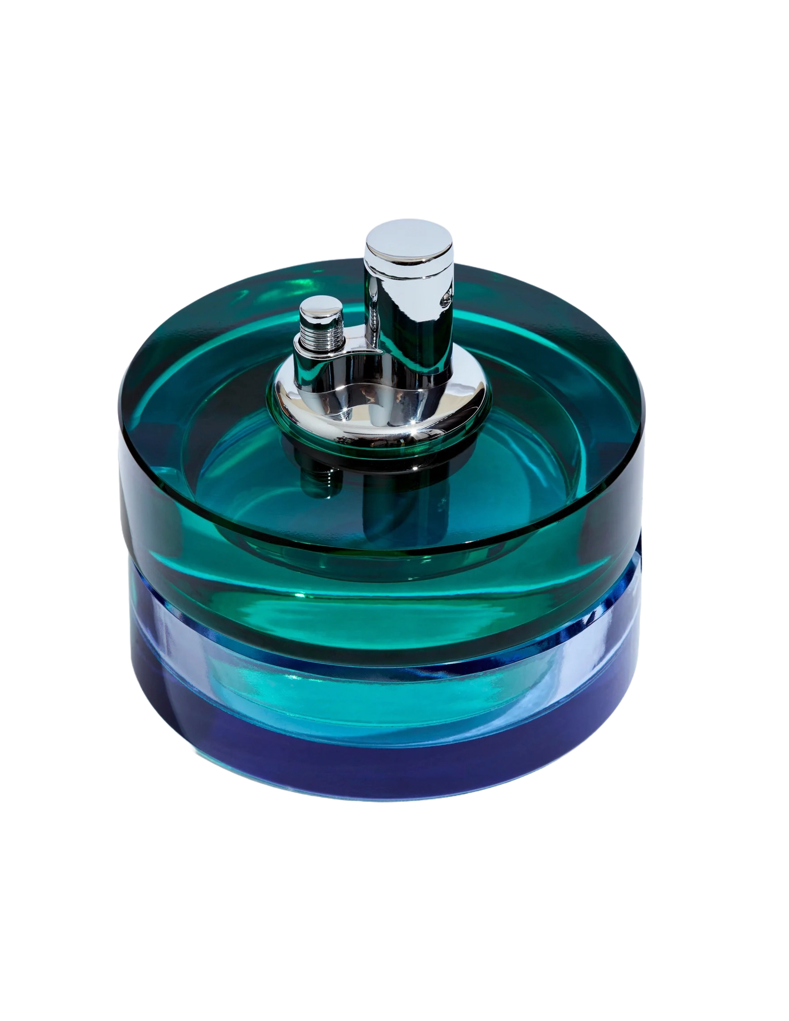 Glass Tabletop Lighter - Blue Algae