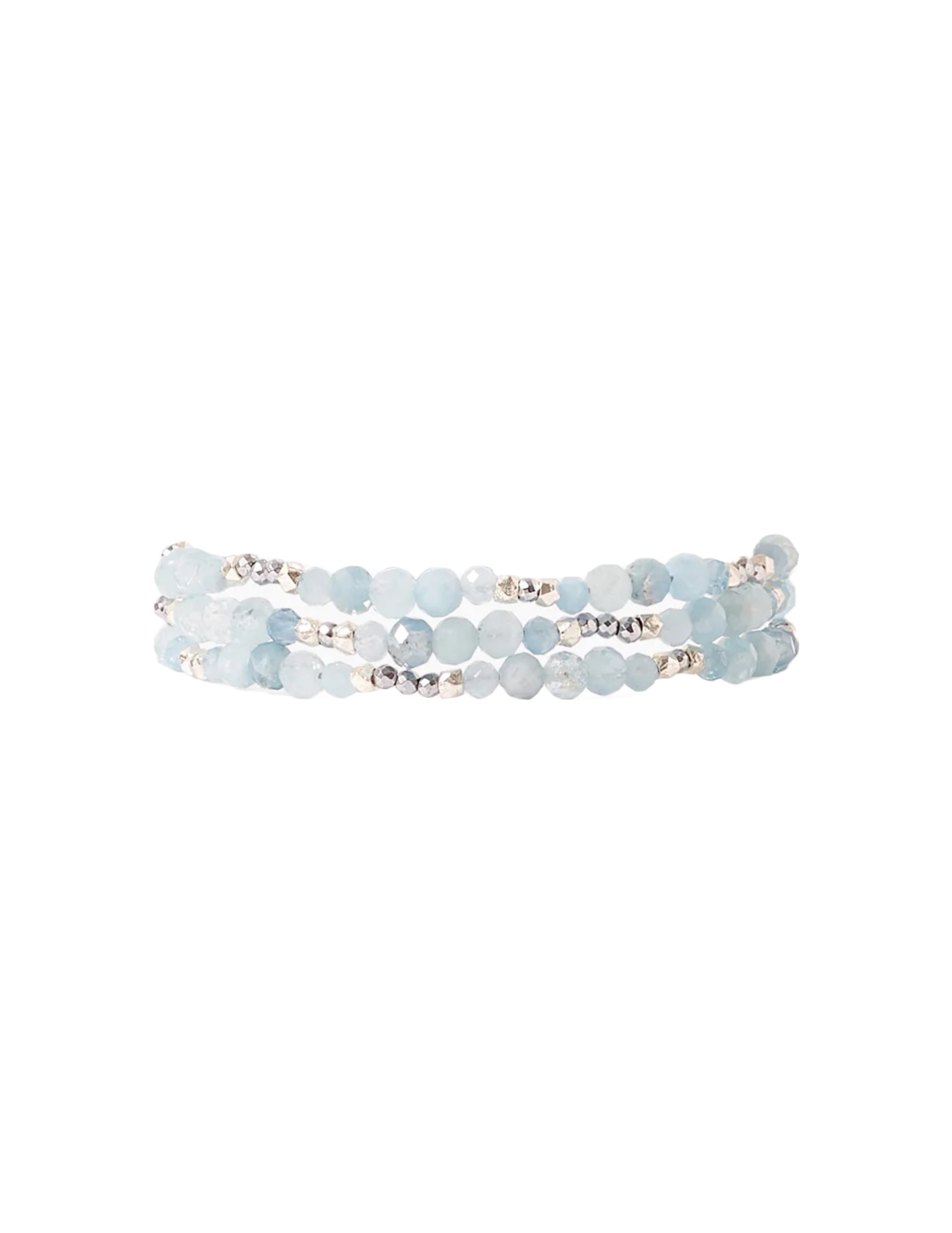 Granada Naked Wrap Bracelet - Aquamarine