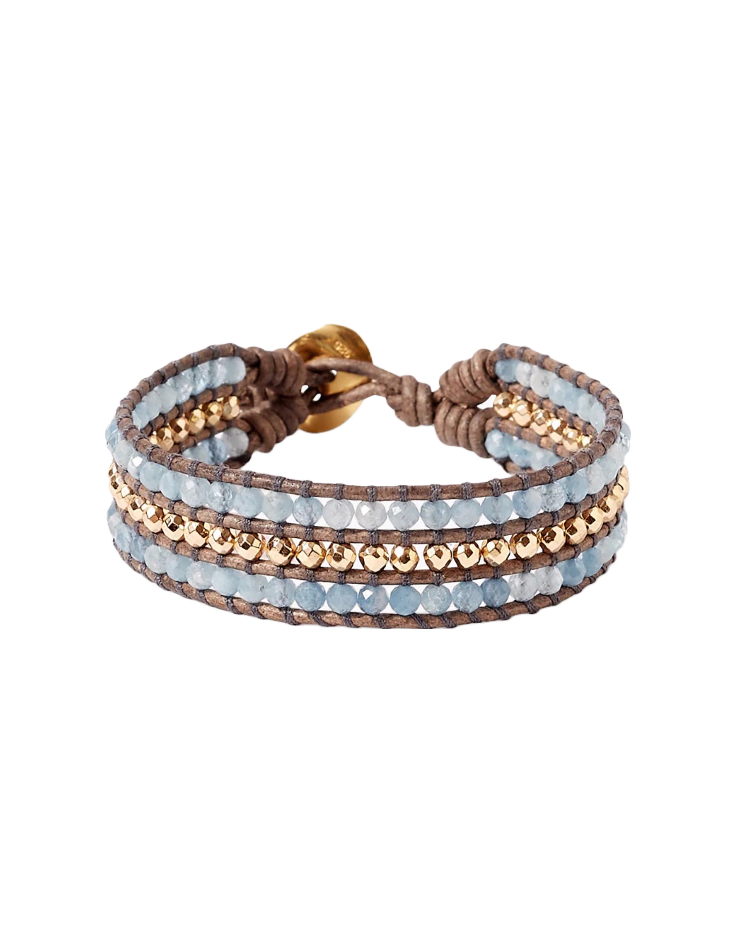 Sedona Single Wrap Bracelet - Aquamarine