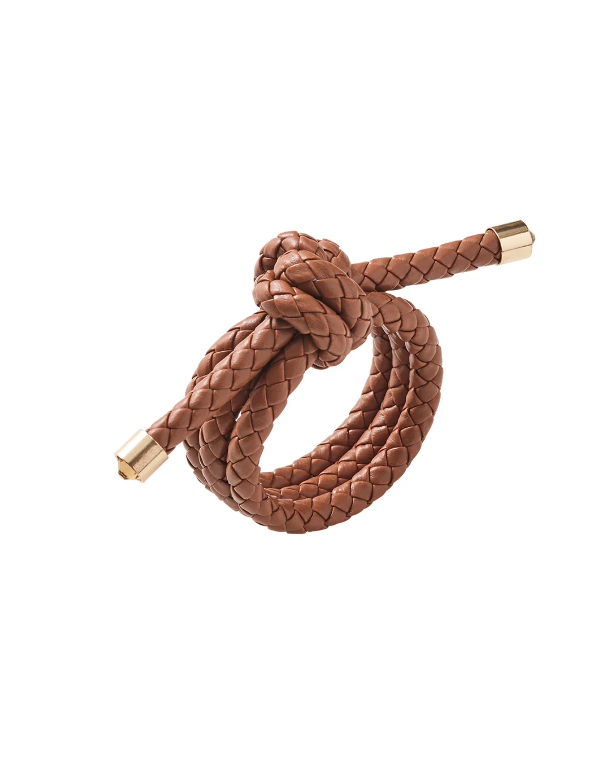 Rope Knot Napkin Ring Set/4 - Brown