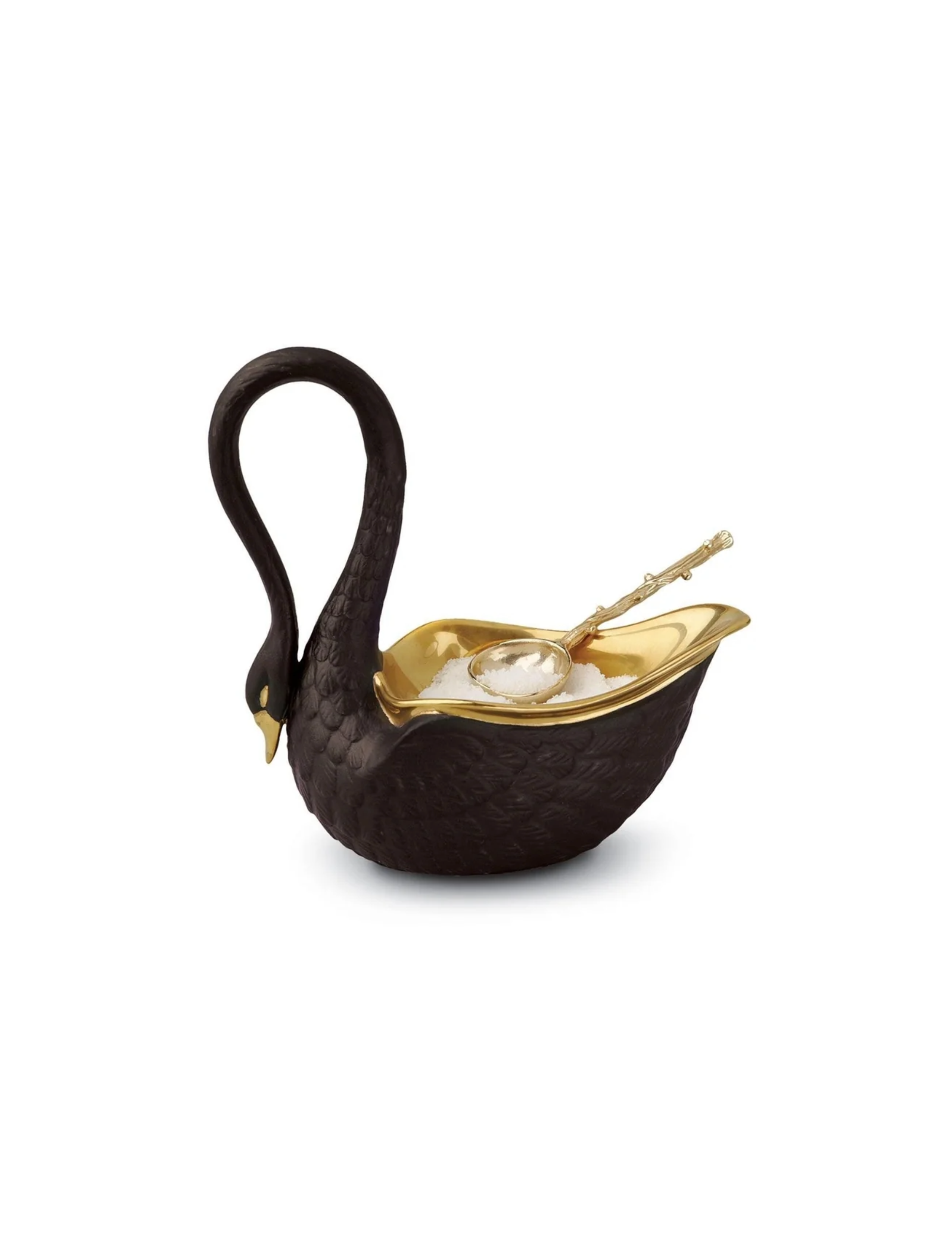 Swan Salt Cellar - Black