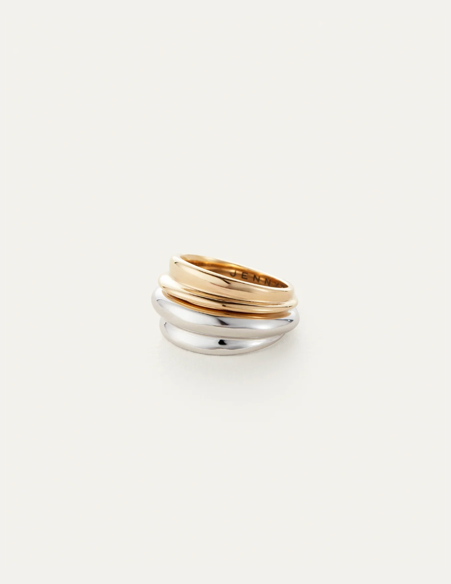 Lennon Ring Set - Two-Tone