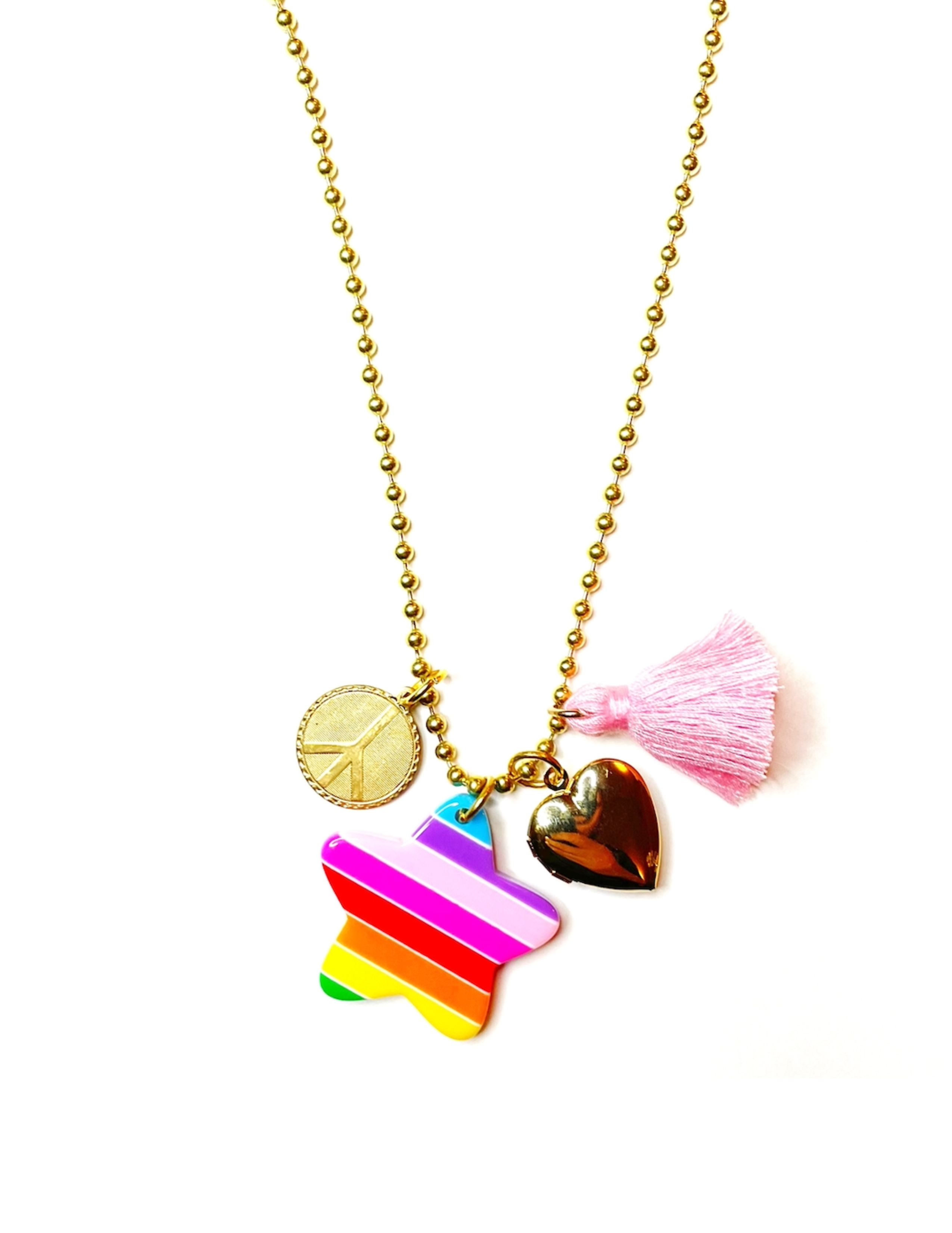 "Love & Peace" Charms Necklace