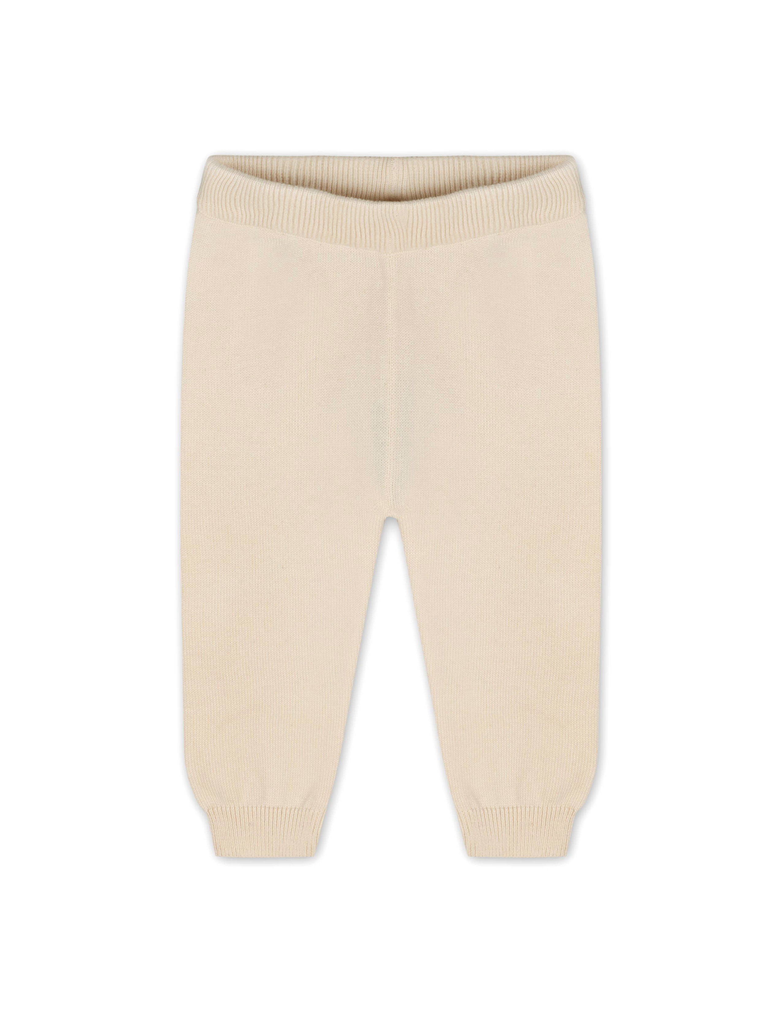 Pocket Sweater Knit Baby Legging Pants - Natural