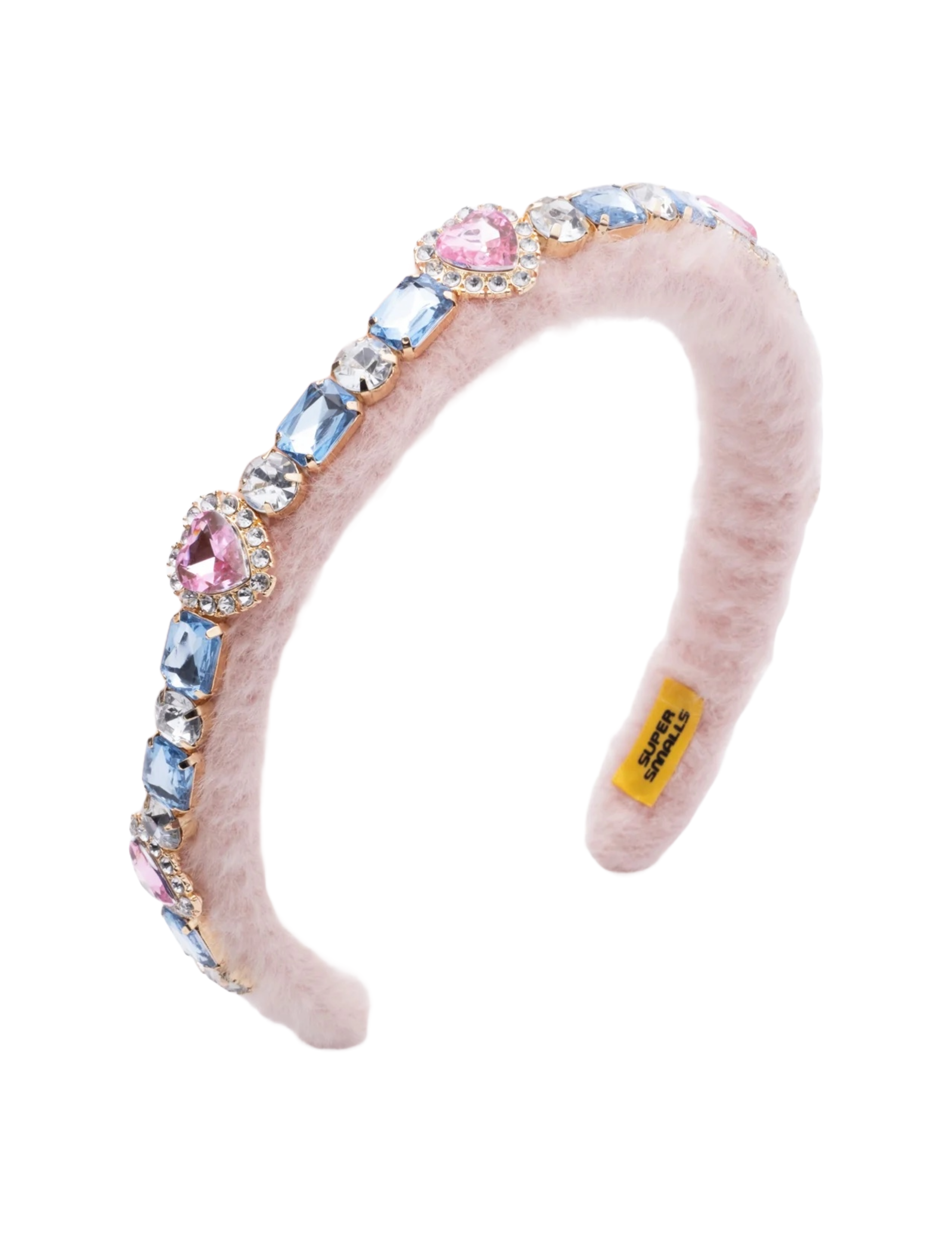 Bedazzled Fuzzy Pink Headband