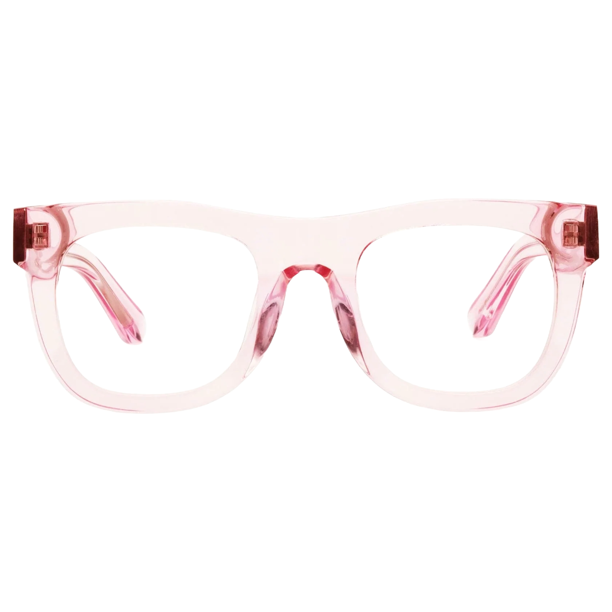 D28 Reading Glasses - Polished Clear Pink