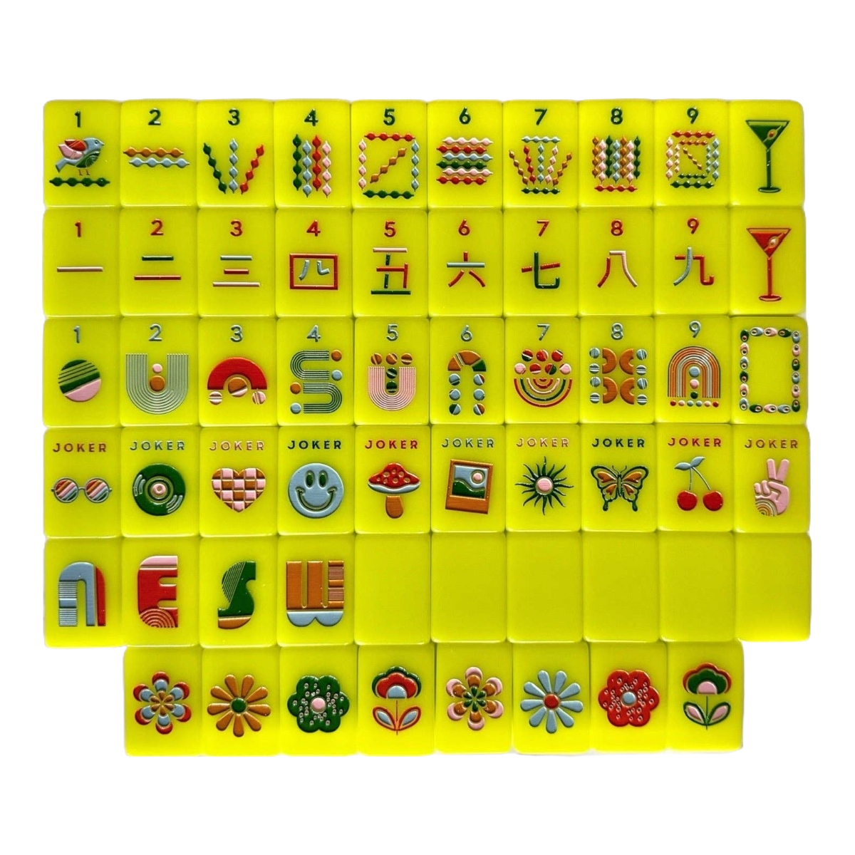 Mahjong Tiles - Chartreuse